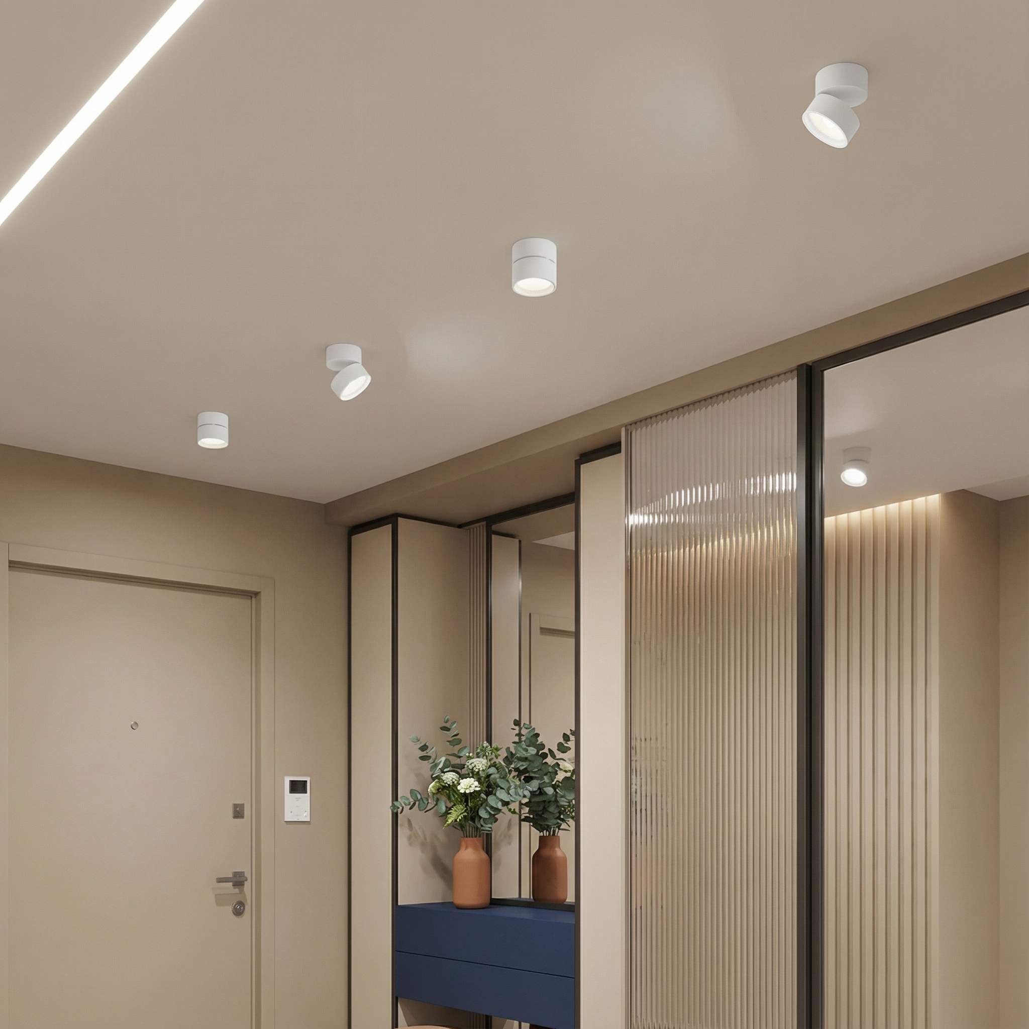 Luminara | Modern Minimalist LED Flush Mount Ceiling Light Fixture 2-Pack