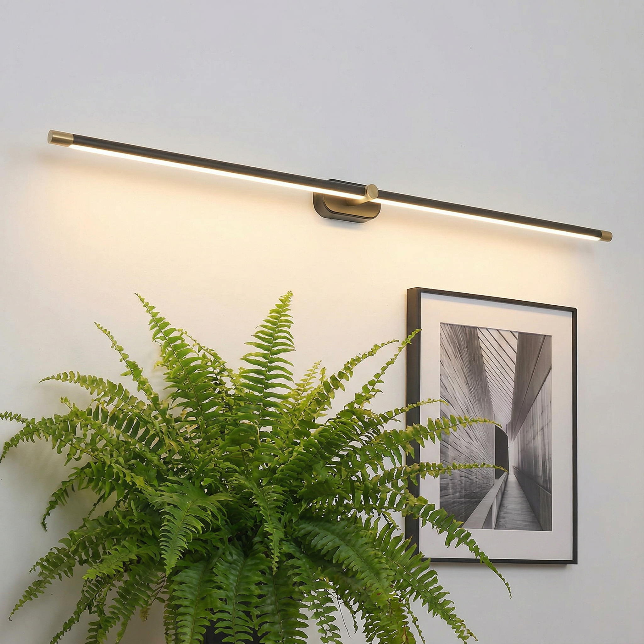 Luminara | Sleek Modern Iron Bathroom Wall Light for Bright Illumination