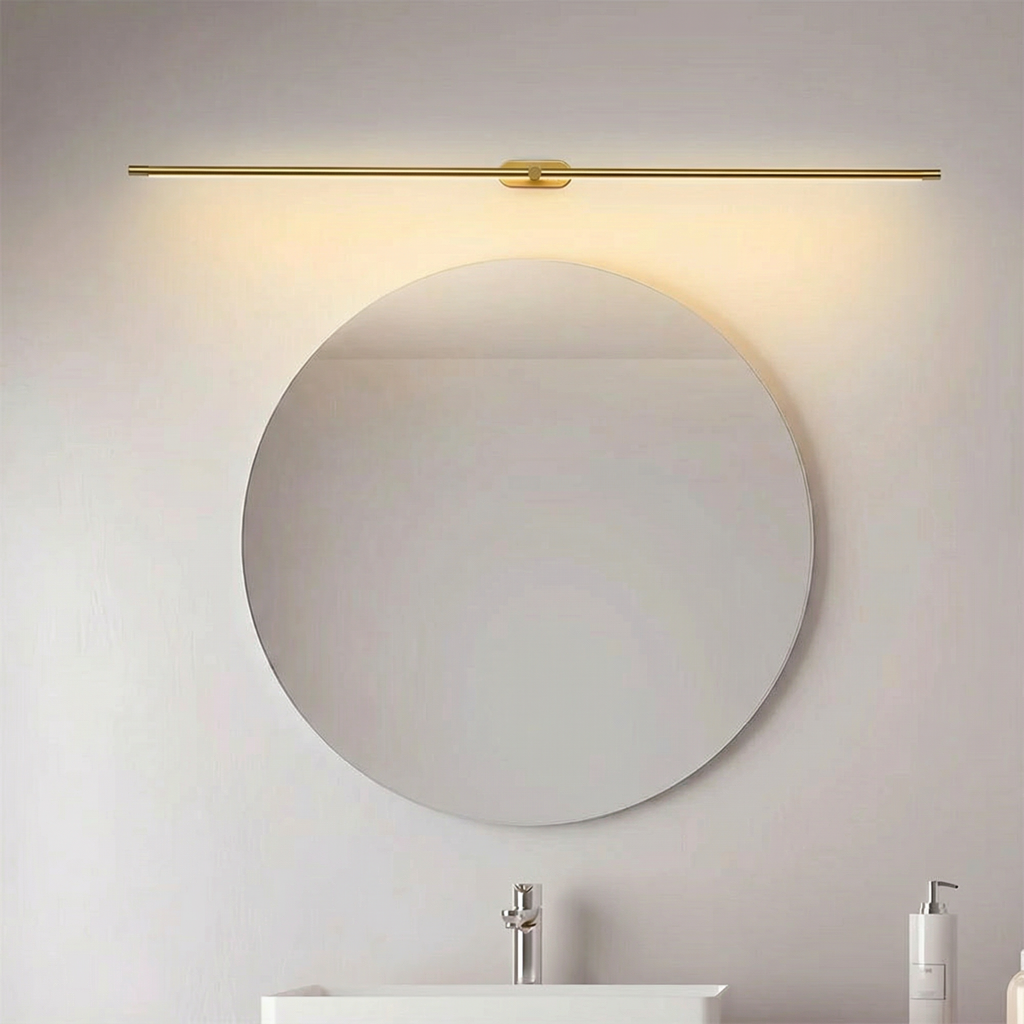 Luminara | Sleek Modern Iron Bathroom Wall Light for Bright Illumination