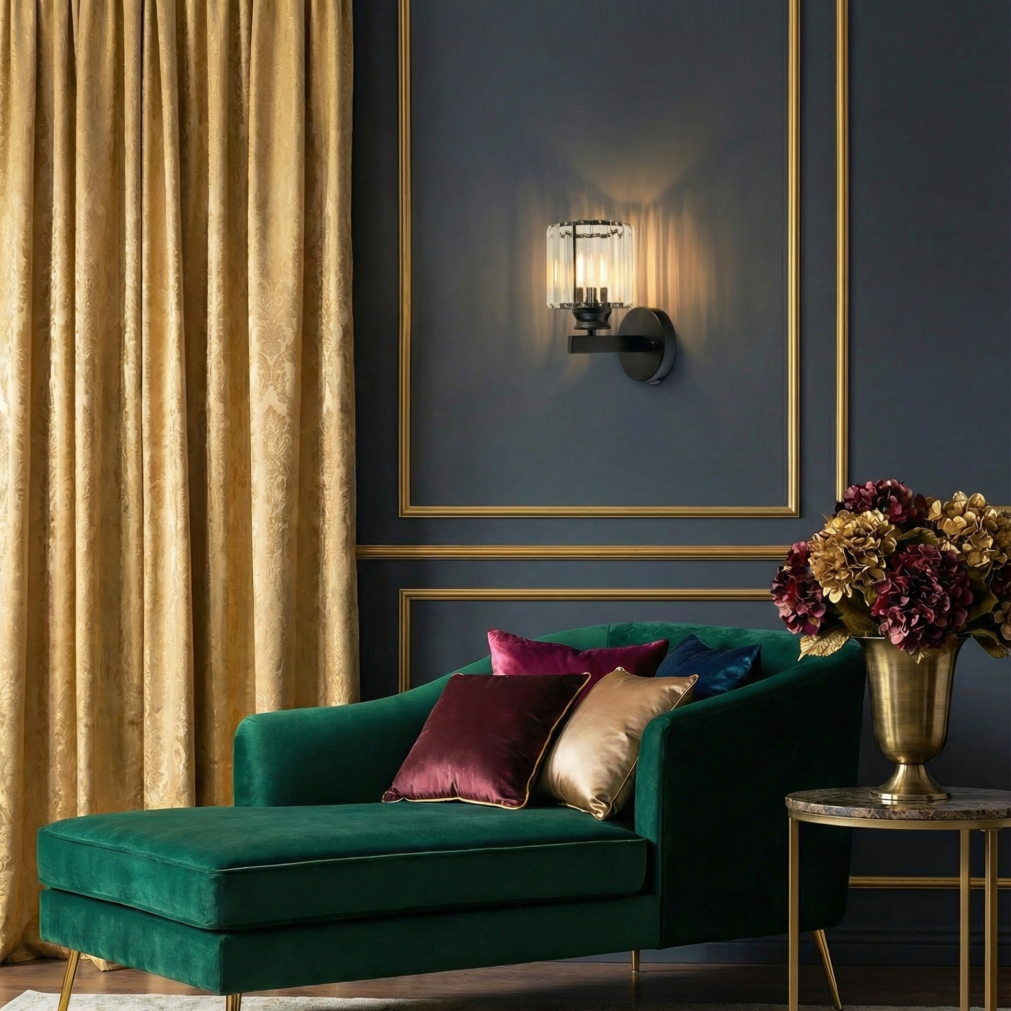 Luminara | Elegant Crystal Round and Square Wall Light Fixtures