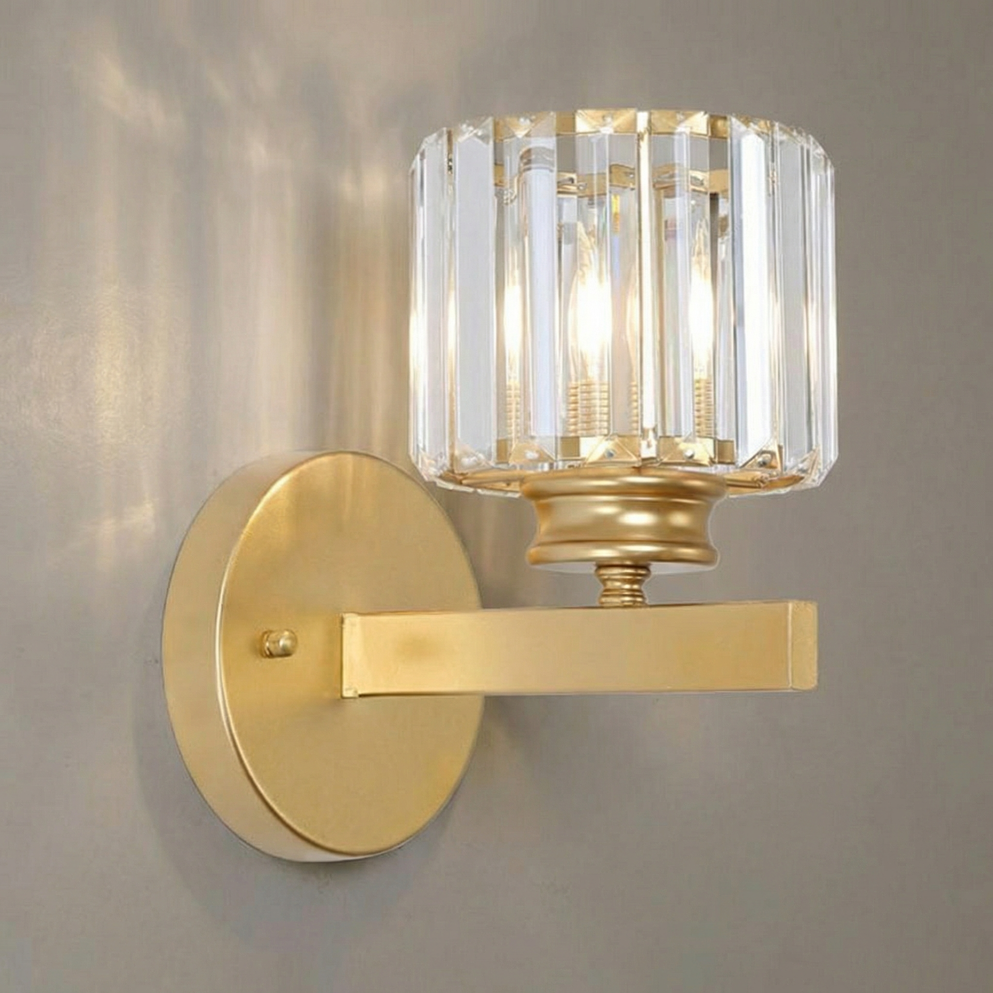 Luminara | Elegant Crystal Round and Square Wall Light Fixtures
