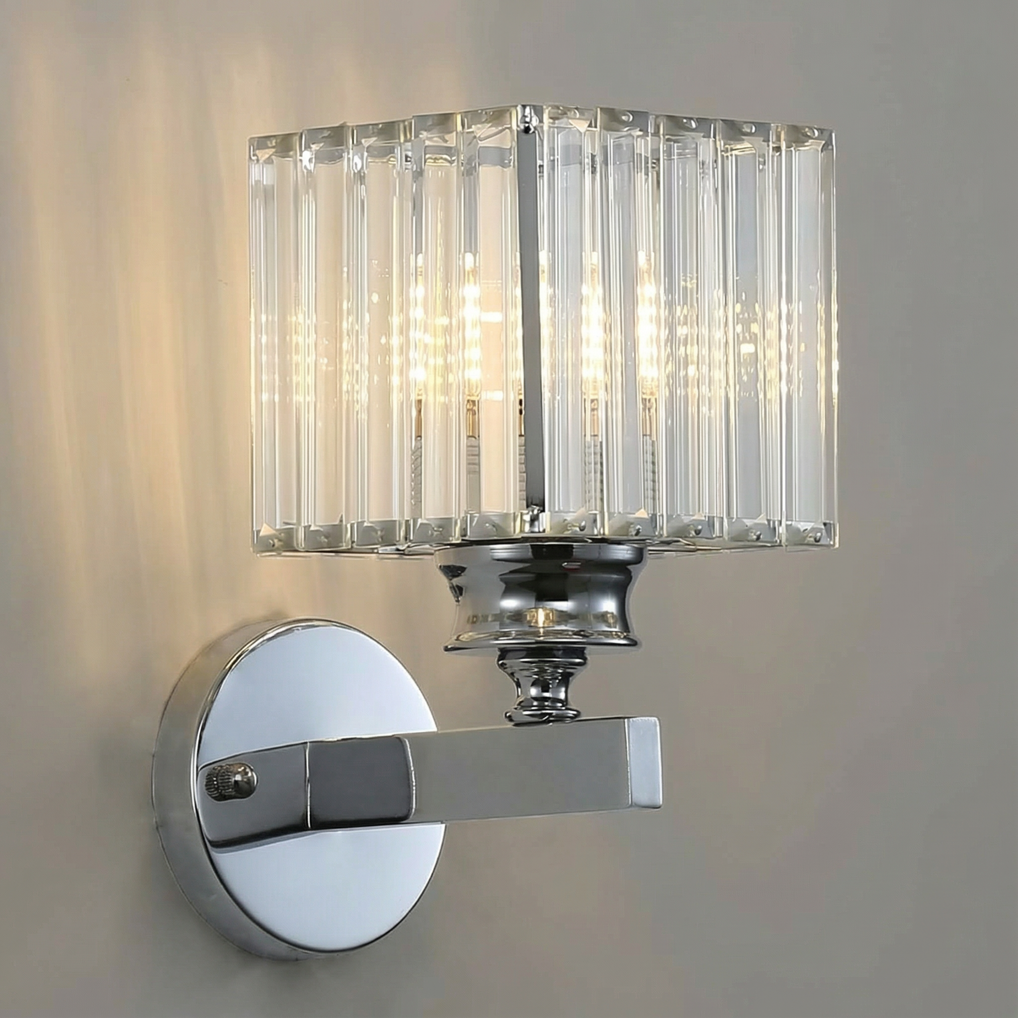Luminara | Elegant Crystal Round and Square Wall Light Fixtures