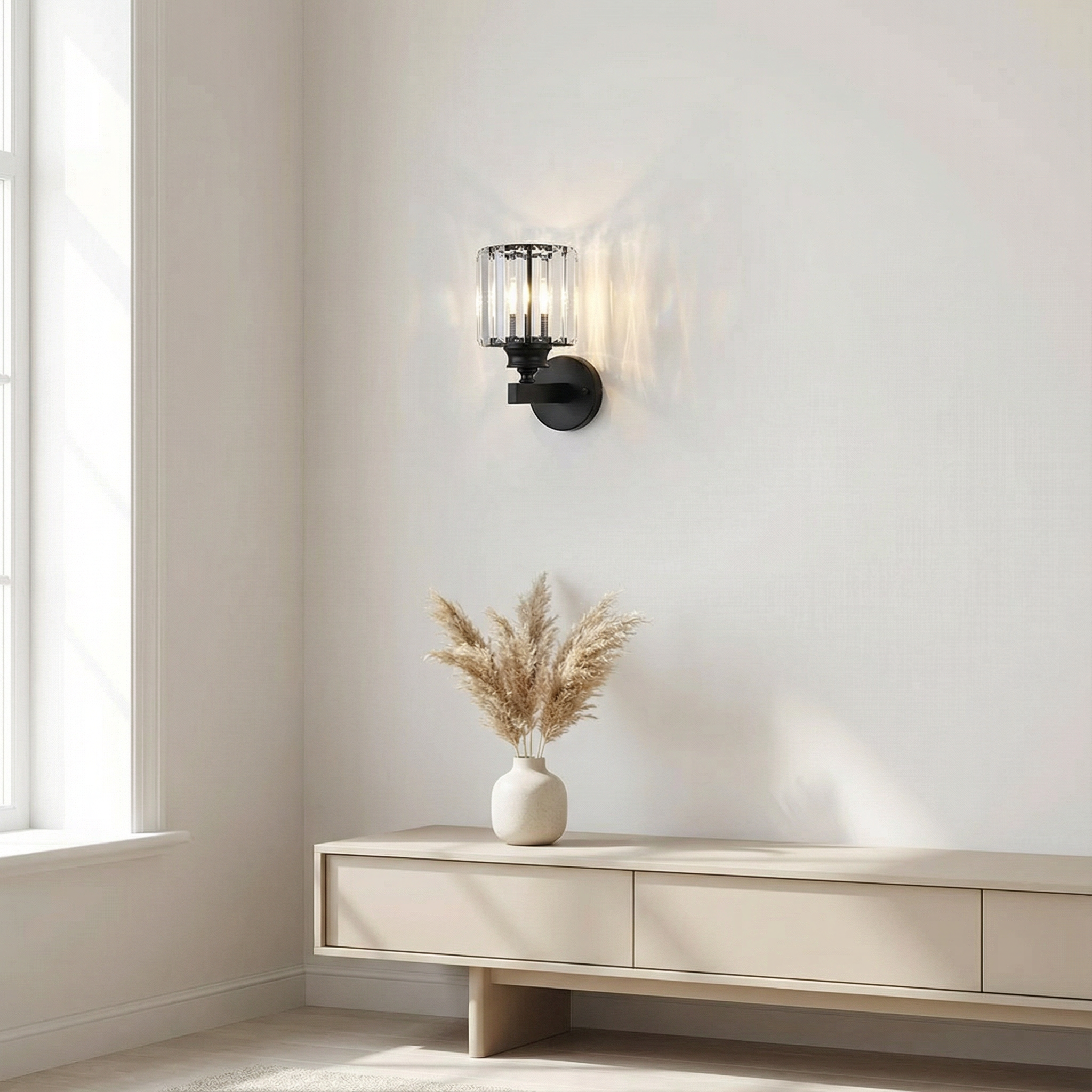 Luminara | Elegant Crystal Round and Square Wall Light Fixtures