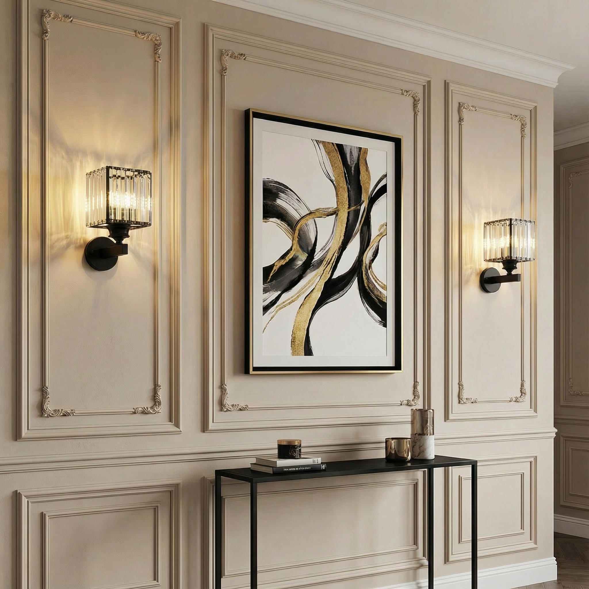 Luminara | Elegant Crystal Round and Square Wall Light Fixtures