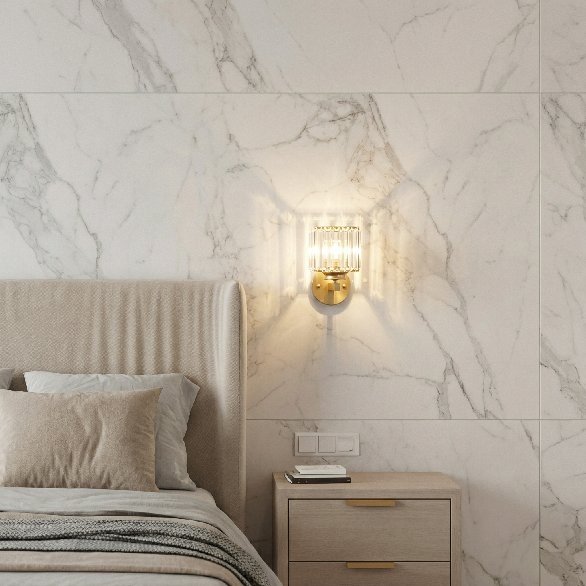 Luminara | Elegant Crystal Round and Square Wall Light Fixtures