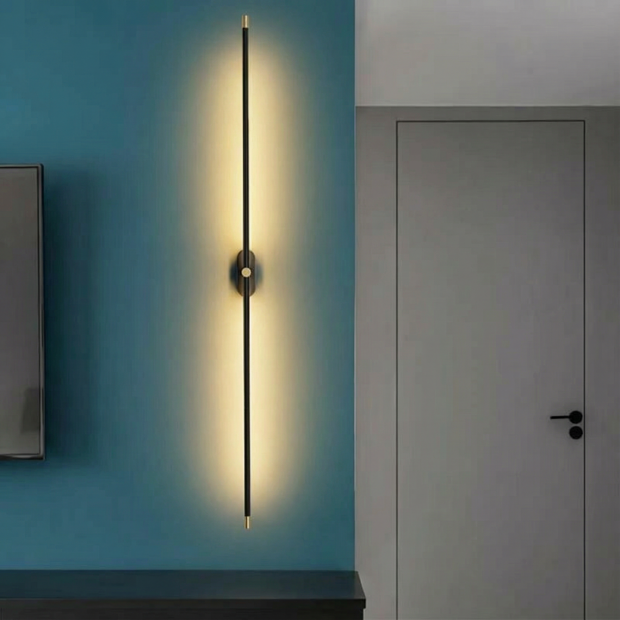 Luminara | Sleek Modern Minimalist Metal Bathroom Wall Light
