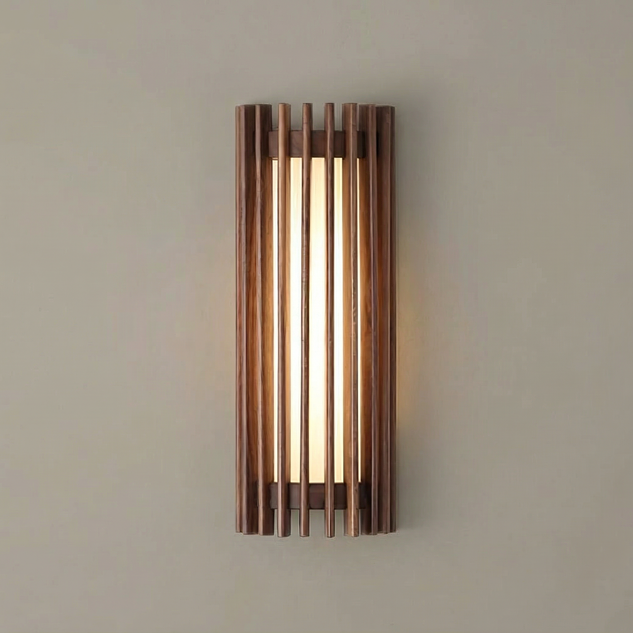 WalnutGlow | Elegant Natural Wood Indoor Wall Lamp