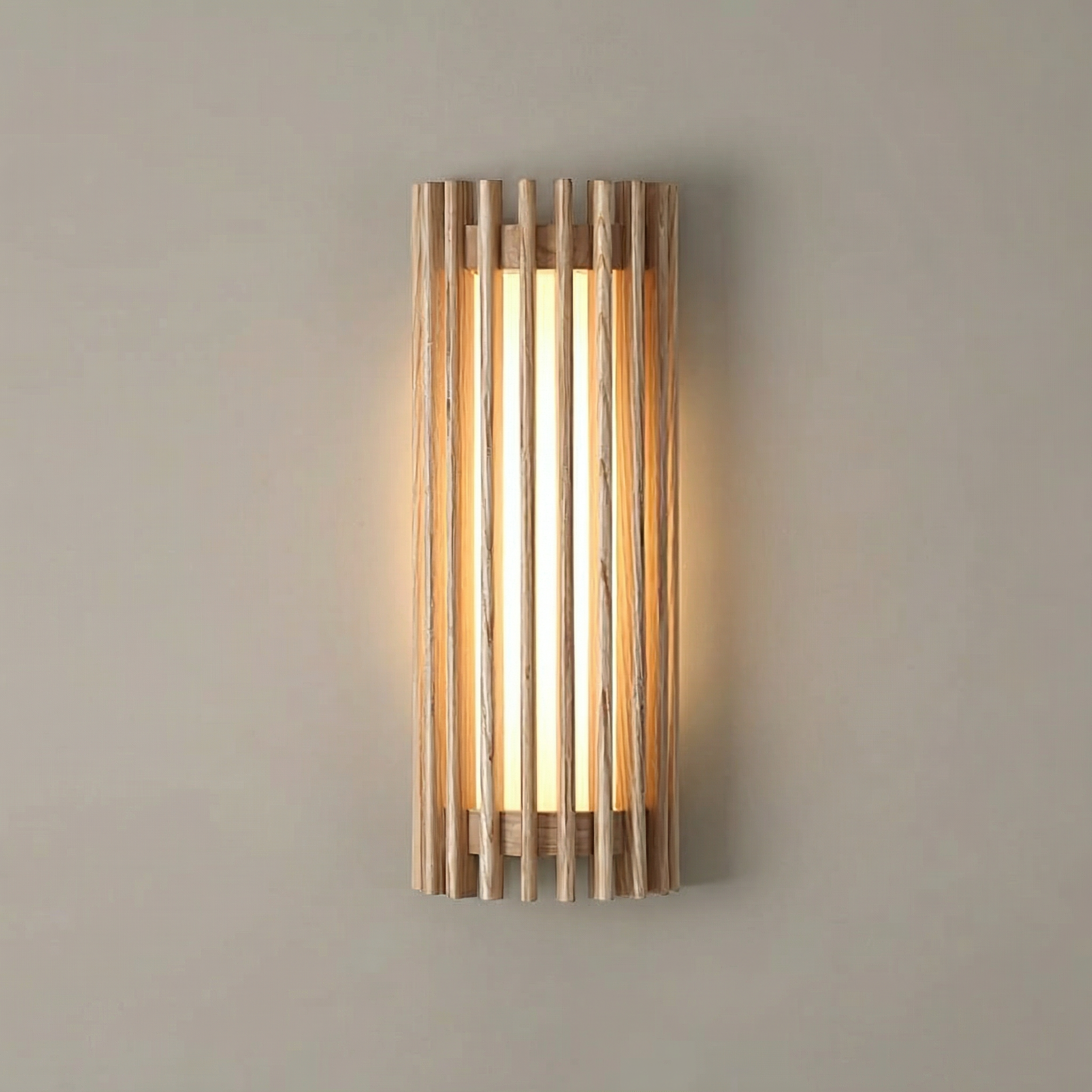 WalnutGlow | Elegant Natural Wood Indoor Wall Lamp