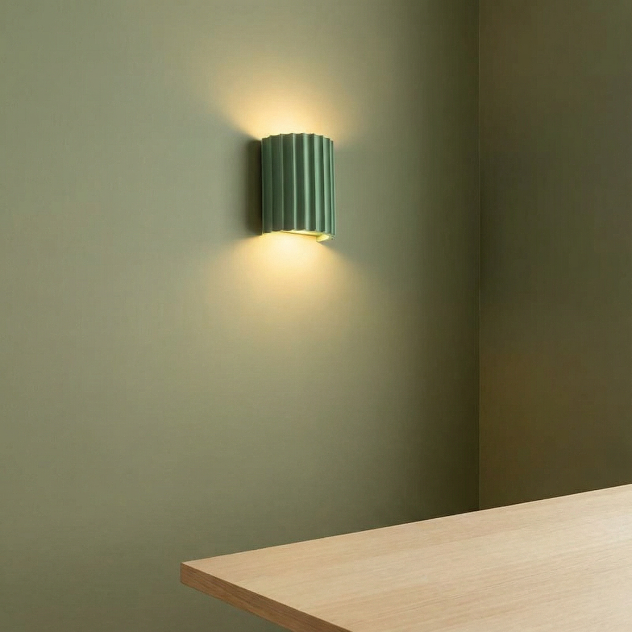 ResinGlow | Stylish Modern Half-Circle Wall Sconce Light Fixture