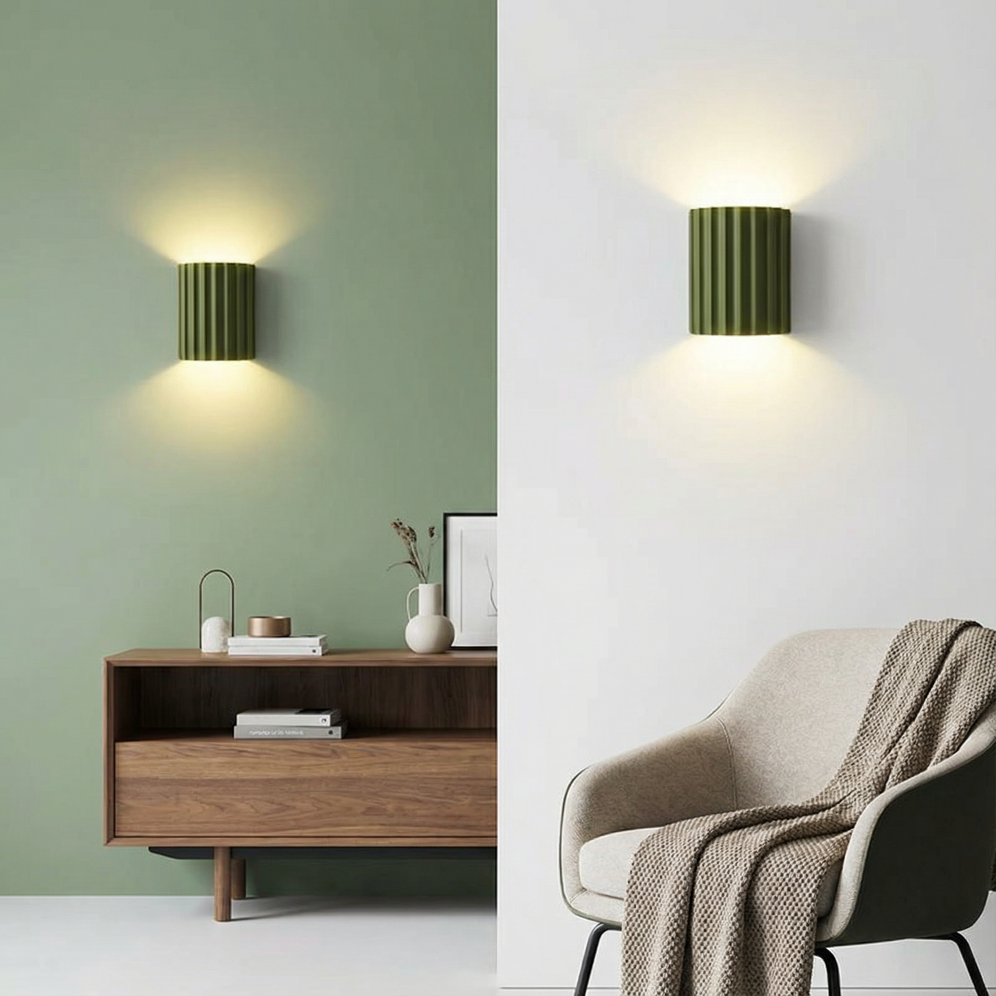 ResinGlow | Stylish Modern Half-Circle Wall Sconce Light Fixture