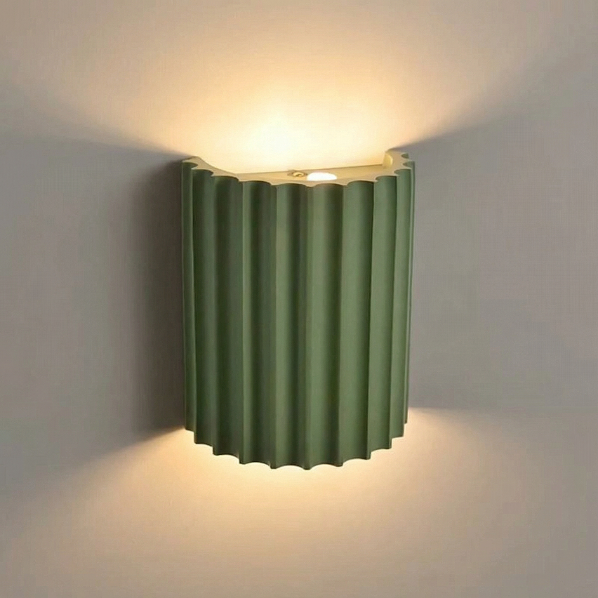 ResinGlow | Stylish Modern Half-Circle Wall Sconce Light Fixture