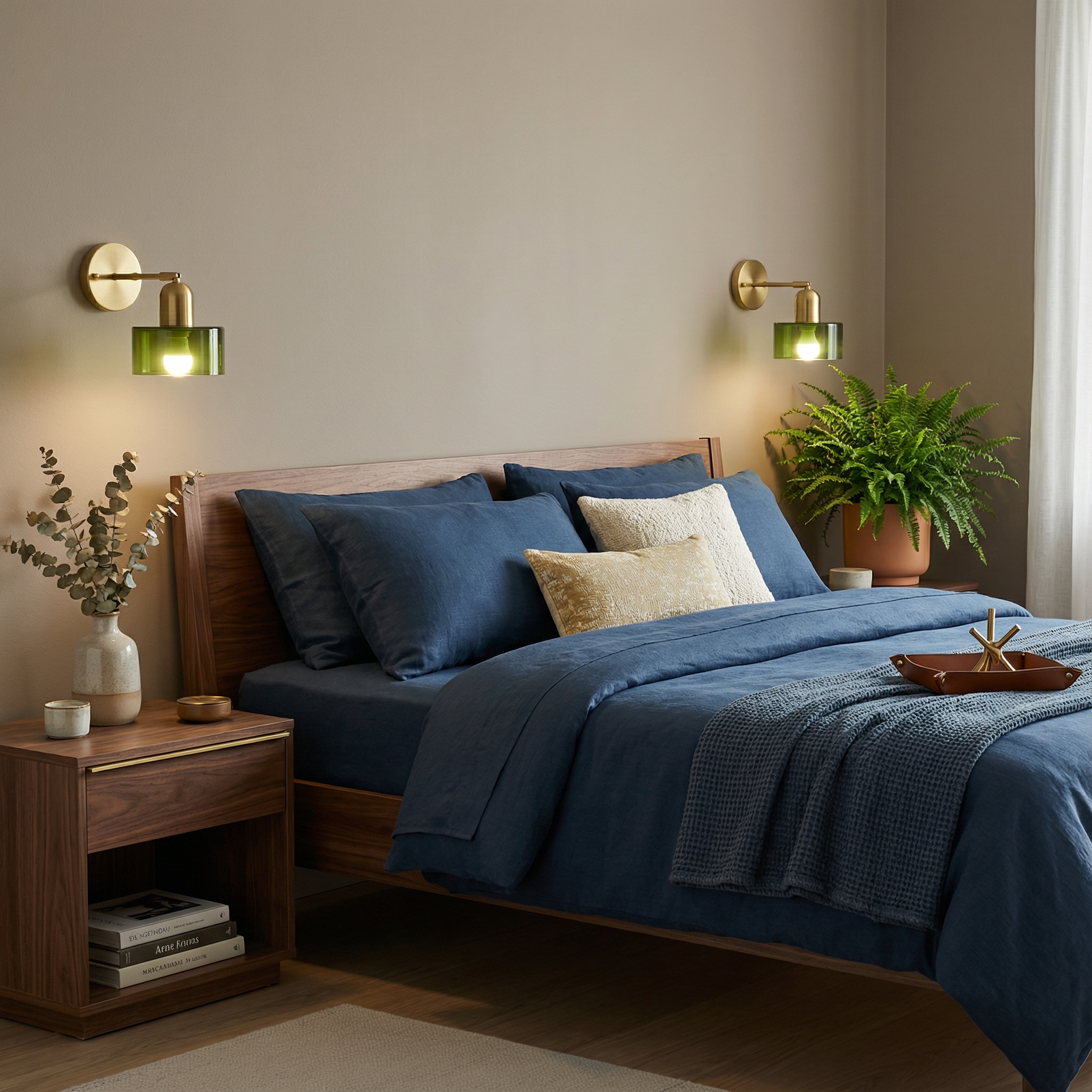 Contemporary Wall Light | Colored Glass Sconces with LED Compatibility | Elegant Fixture for Warm Ambiance