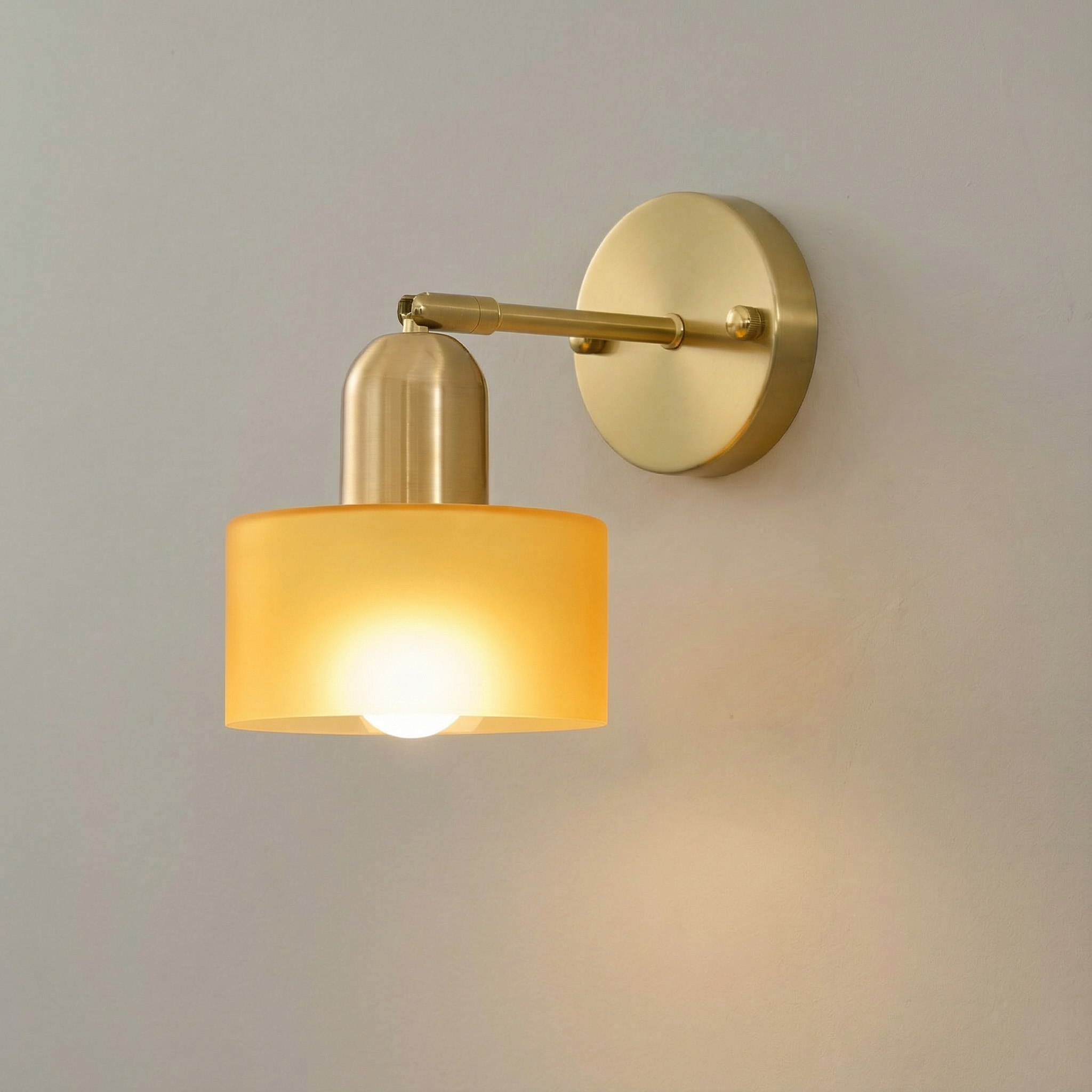 Contemporary Wall Light | Colored Glass Sconces with LED Compatibility | Elegant Fixture for Warm Ambiance