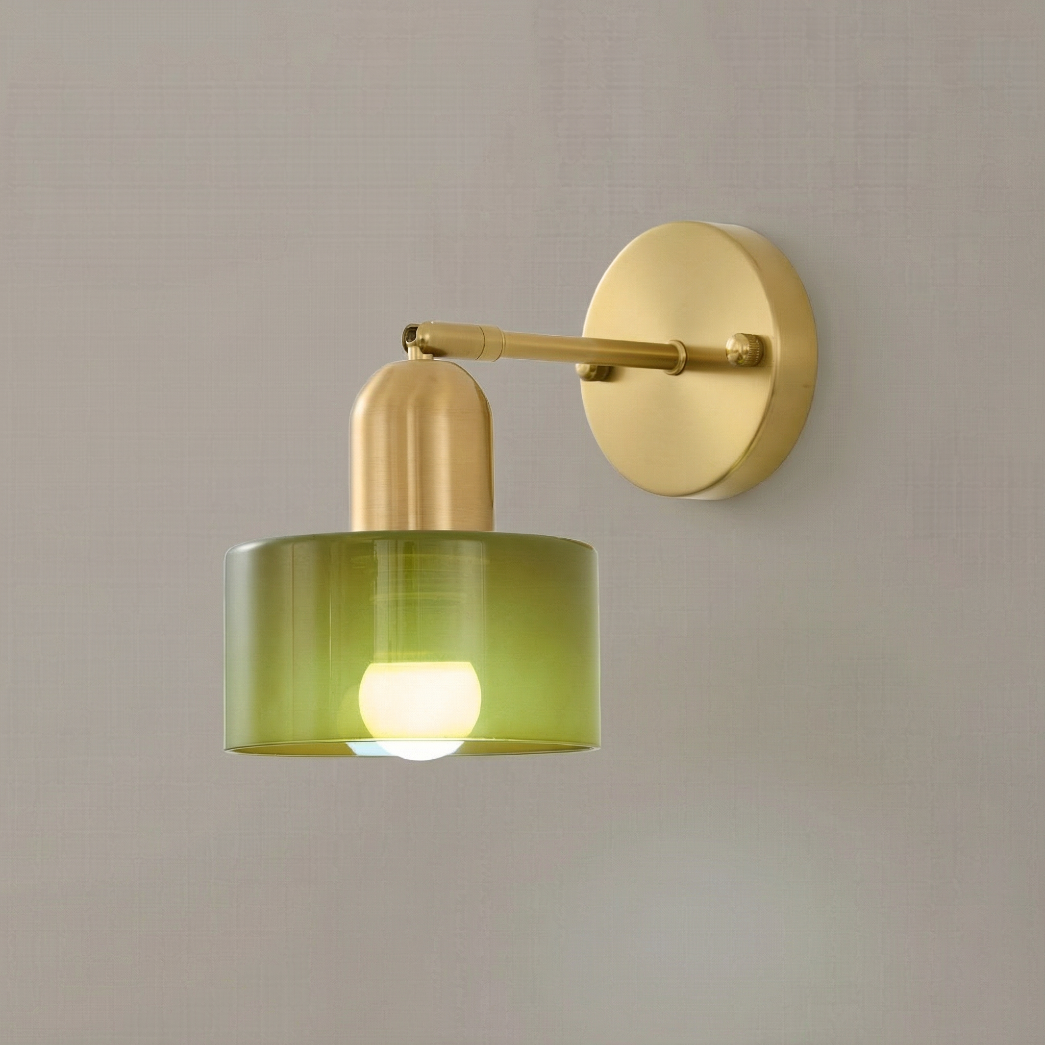 Contemporary Wall Light | Colored Glass Sconces with LED Compatibility | Elegant Fixture for Warm Ambiance