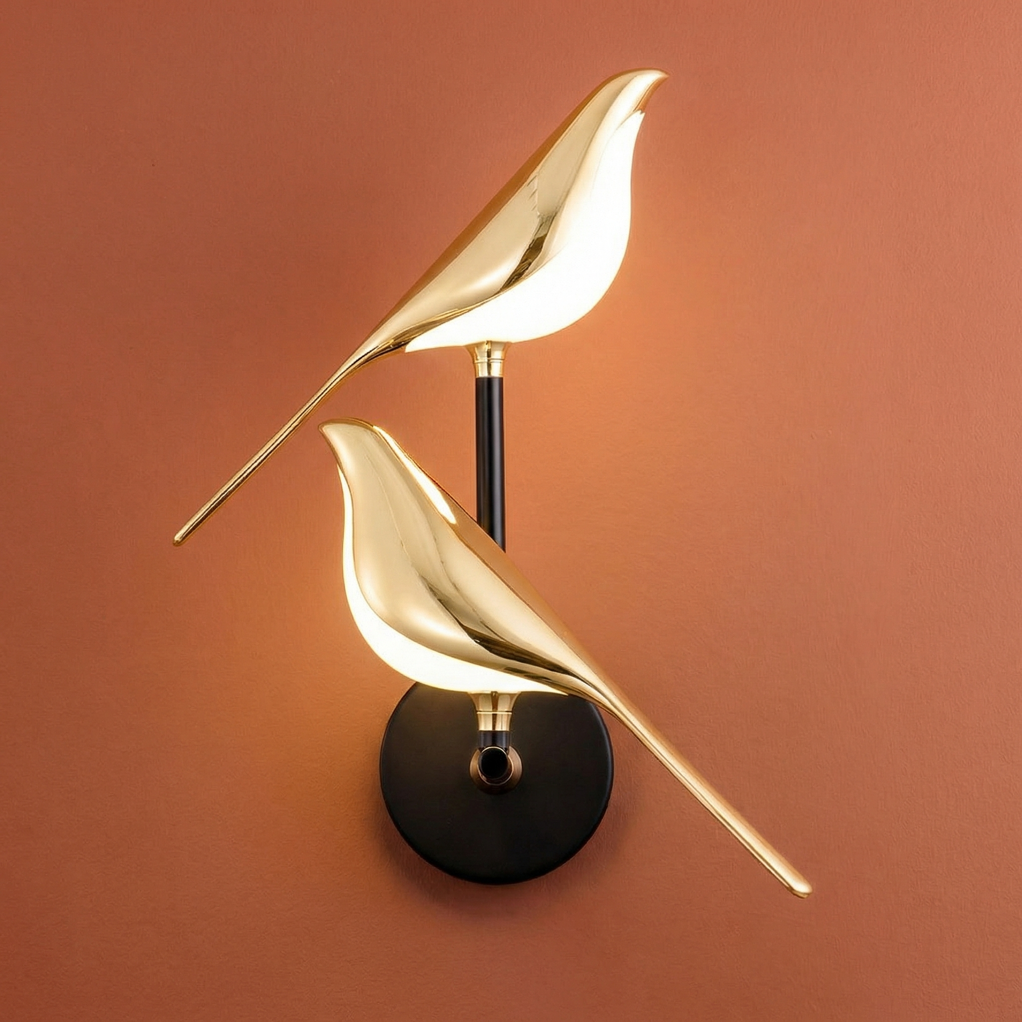 Artistic Wall Light | Modern Bird-Shaped Wall Lamp with Adjustable LED | Unique Decor Accent for Warm Ambiance