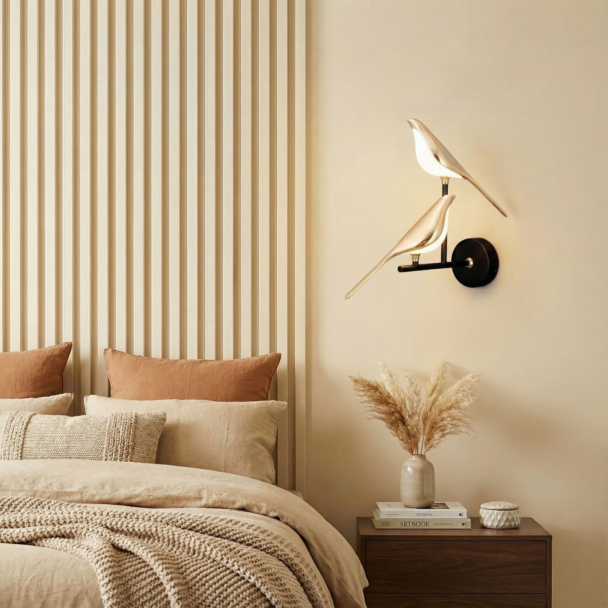 Artistic Wall Light | Modern Bird-Shaped Wall Lamp with Adjustable LED | Unique Decor Accent for Warm Ambiance