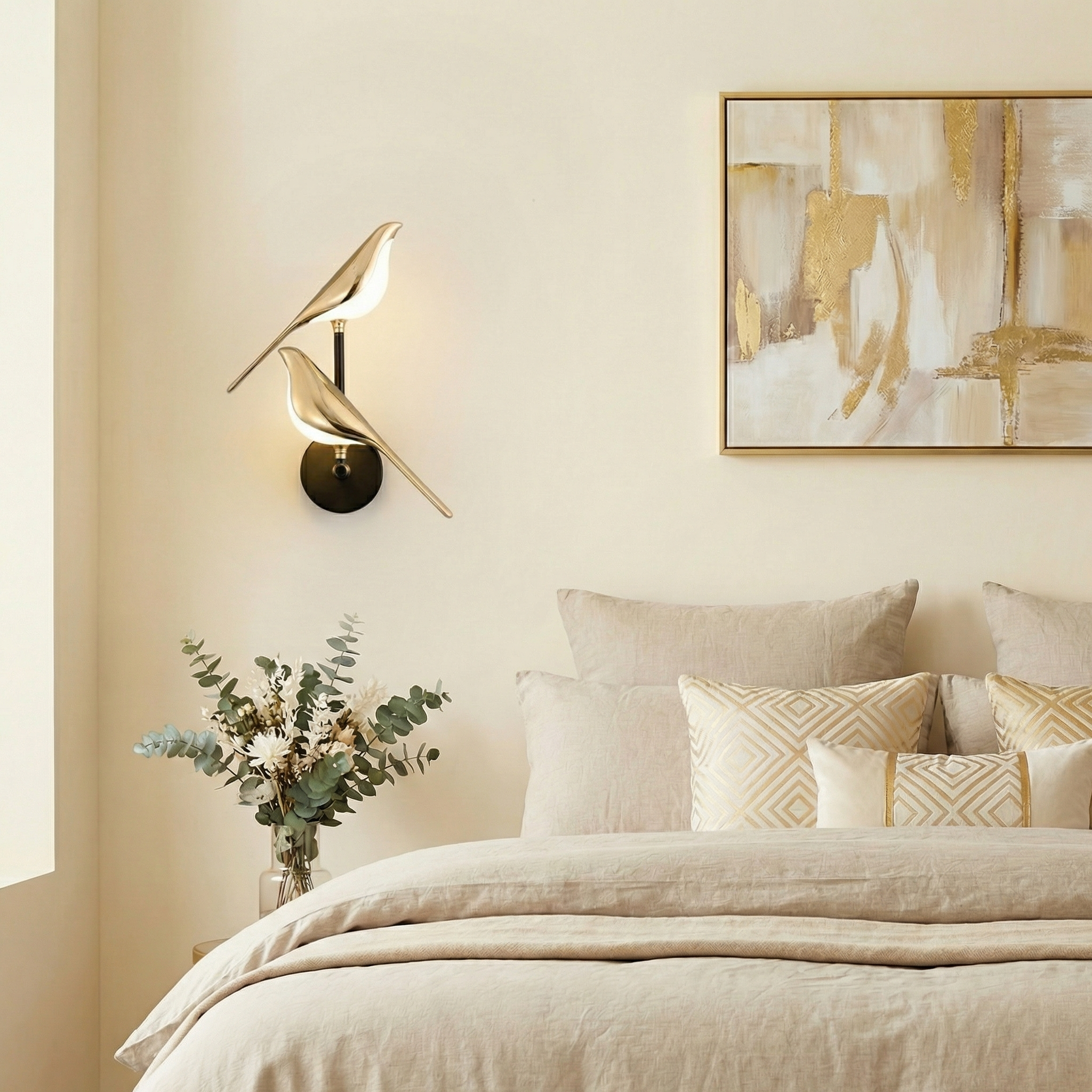Artistic Wall Light | Modern Bird-Shaped Wall Lamp with Adjustable LED | Unique Decor Accent for Warm Ambiance
