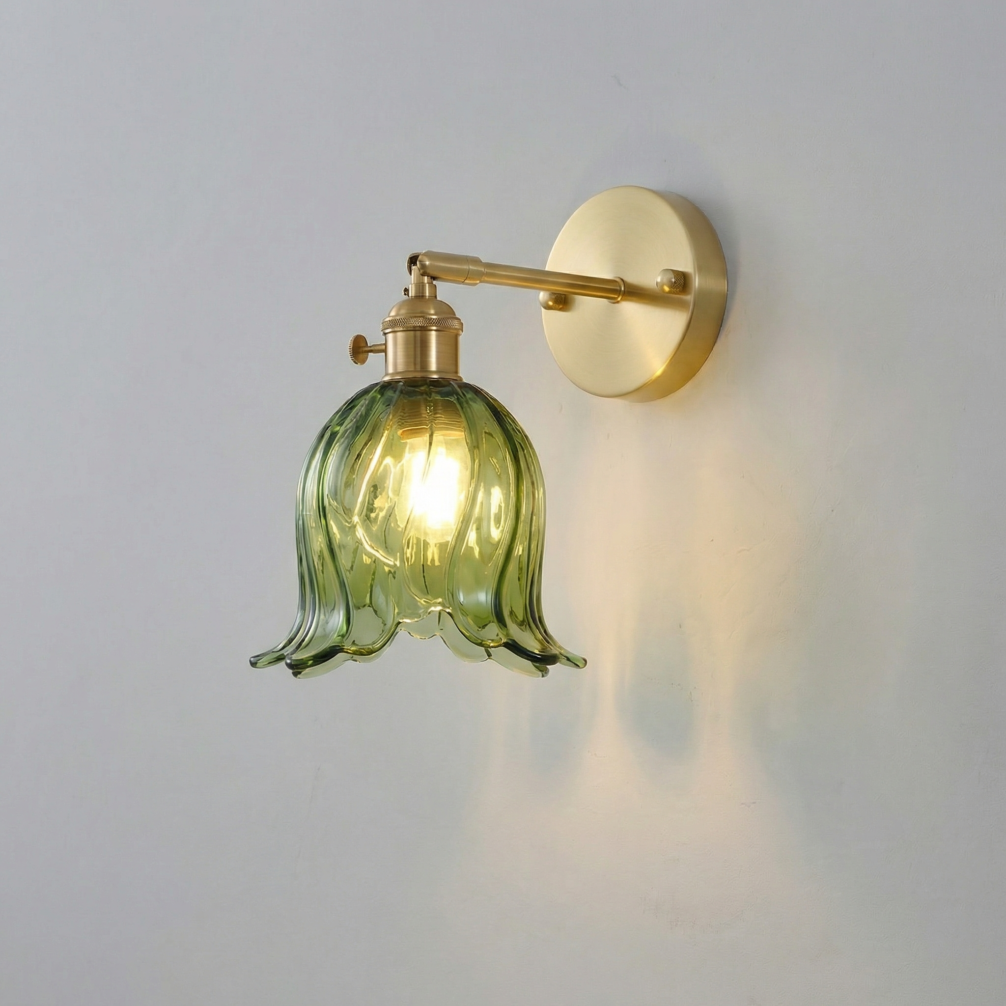 Floral Elegance | Glass Wall Light with Soft LED Glow | Modern Sconce for Cozy Ambiance