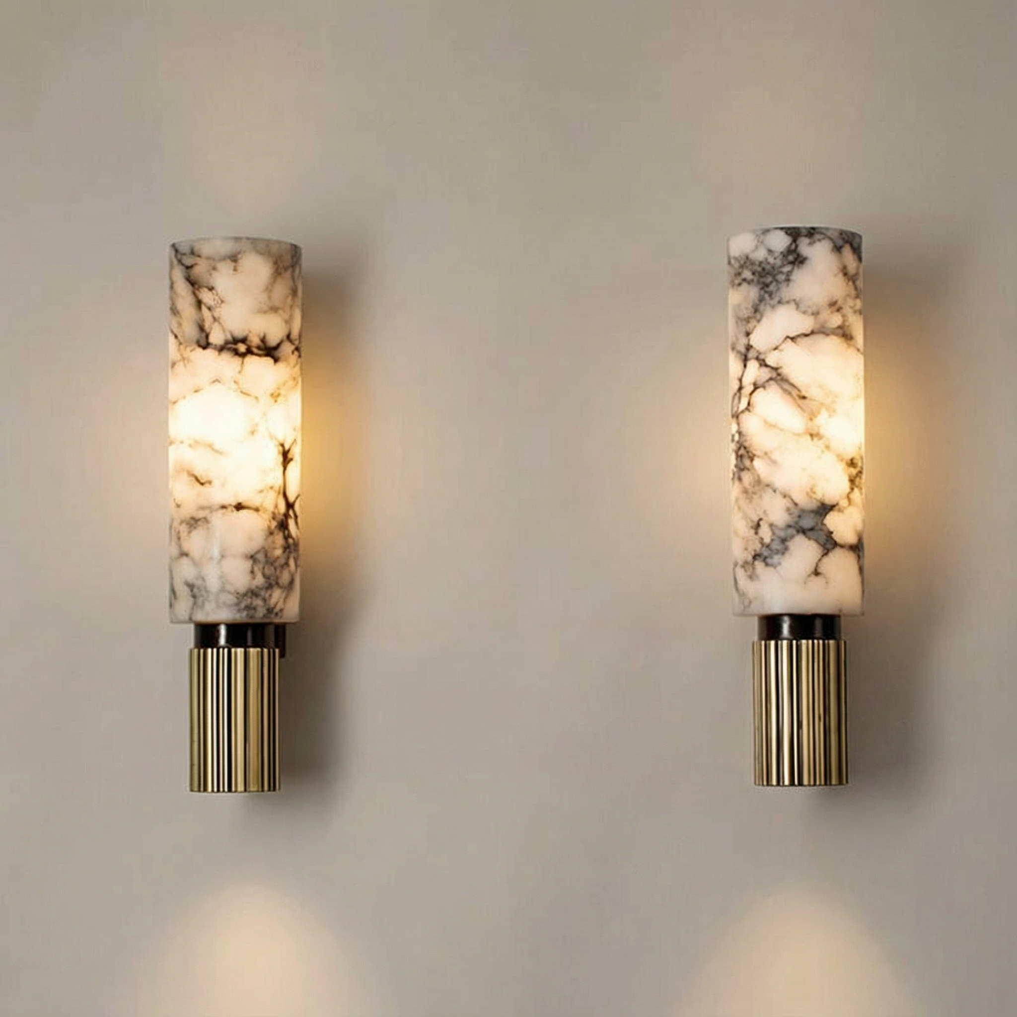 Contemporary Wall Light | Copper Stone Wall Lamp with LED Bulb | Elegant Design for Warm Ambiance