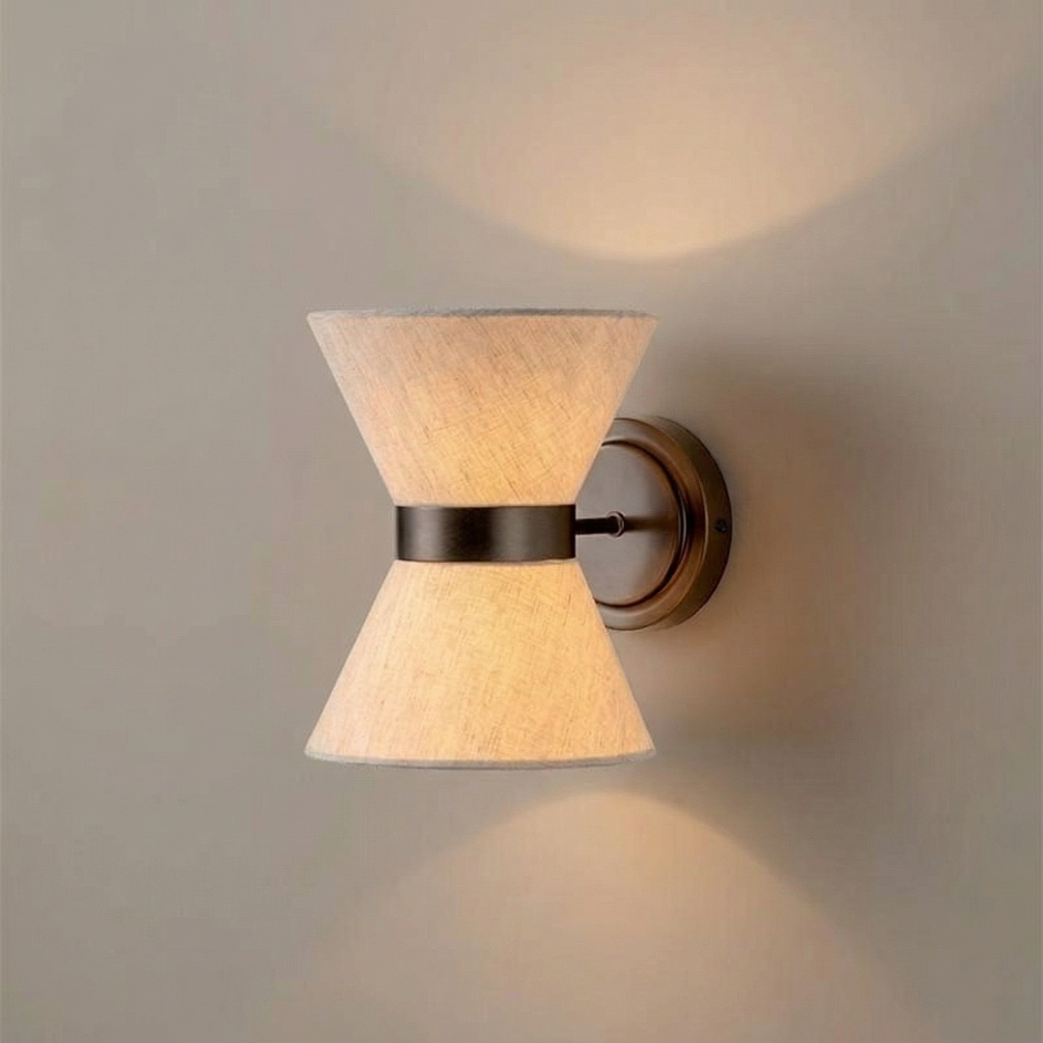 Wabi Sabi | Wall Light Sconce with Asymmetrical Silk Shade | Elegant Illumination for Modern Spaces
