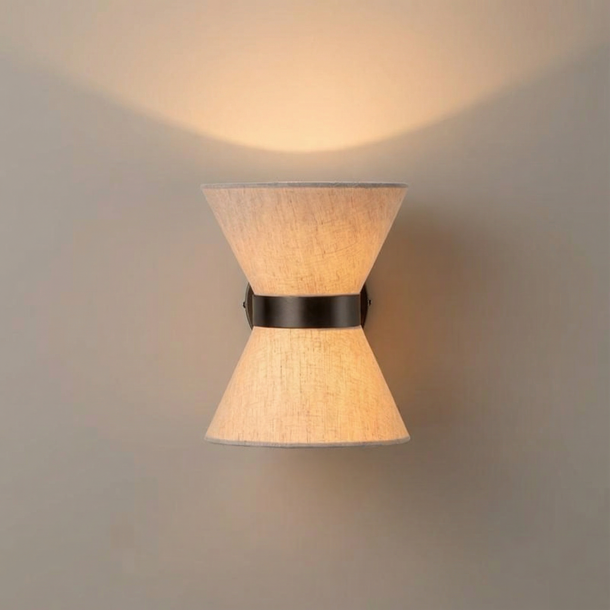 Wabi Sabi | Wall Light Sconce with Asymmetrical Silk Shade | Elegant Illumination for Modern Spaces
