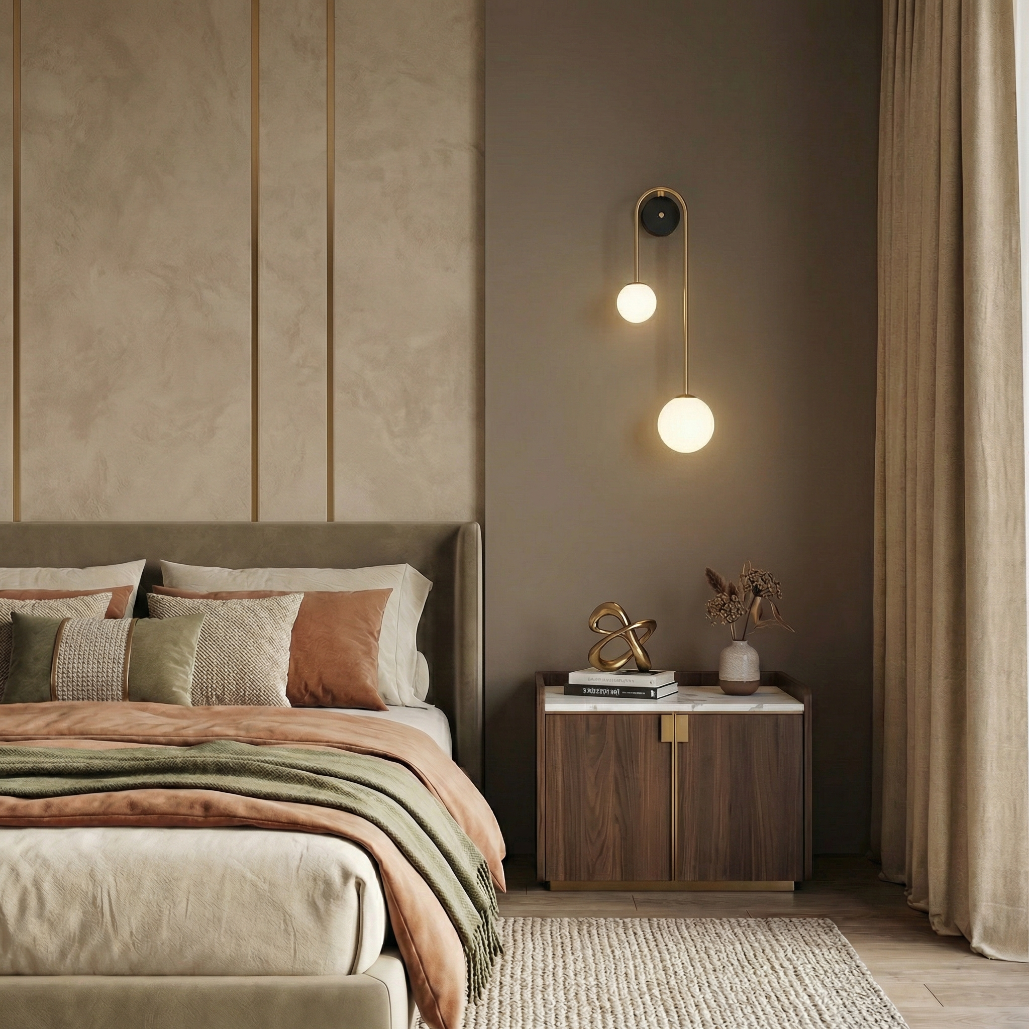 Elegant Arc Wall Light | Contemporary Wall Lamp with Soft LED Glow | Modern Sconce for Cozy Ambiance
