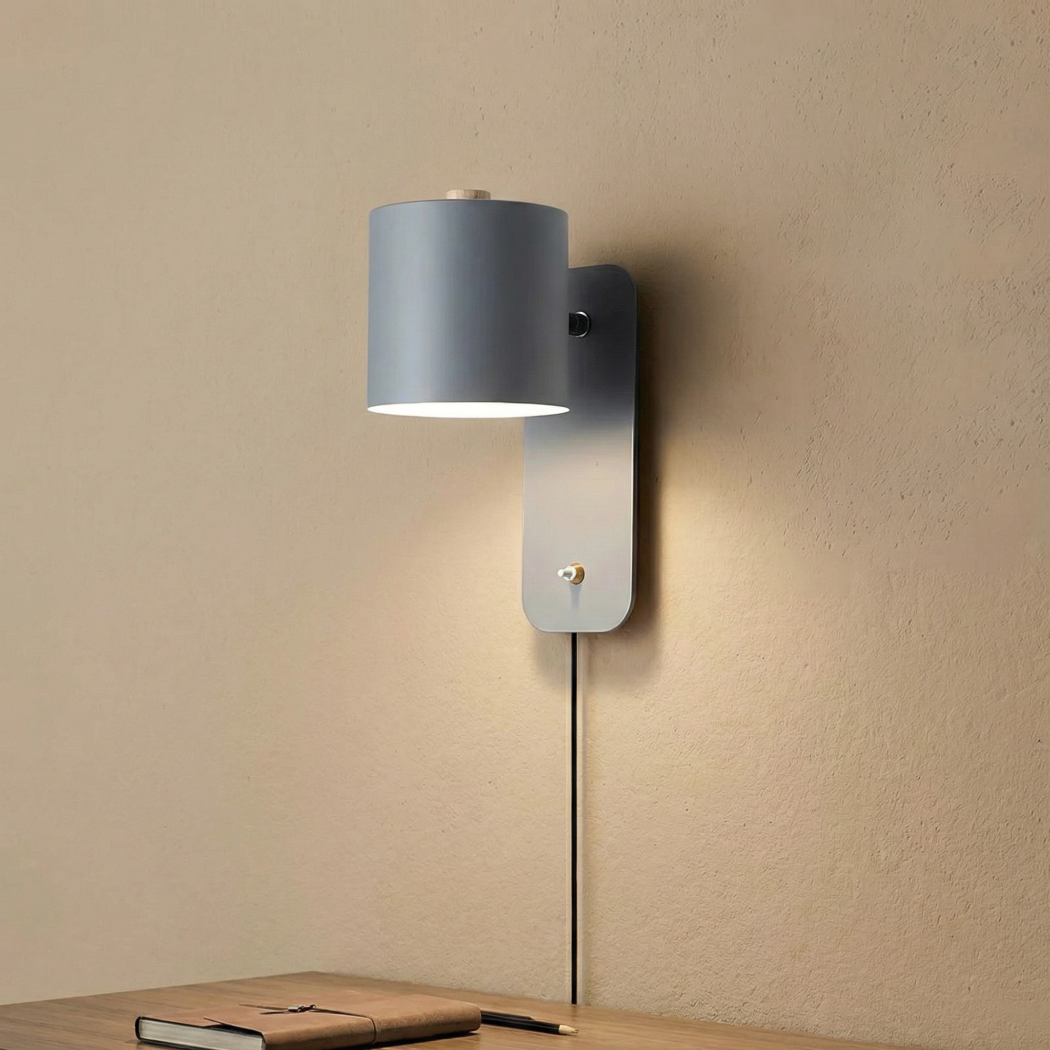 Elegant Cylinder Wall Sconce Lighting with Soft LED Glow | Modern Design for Cozy Ambiance