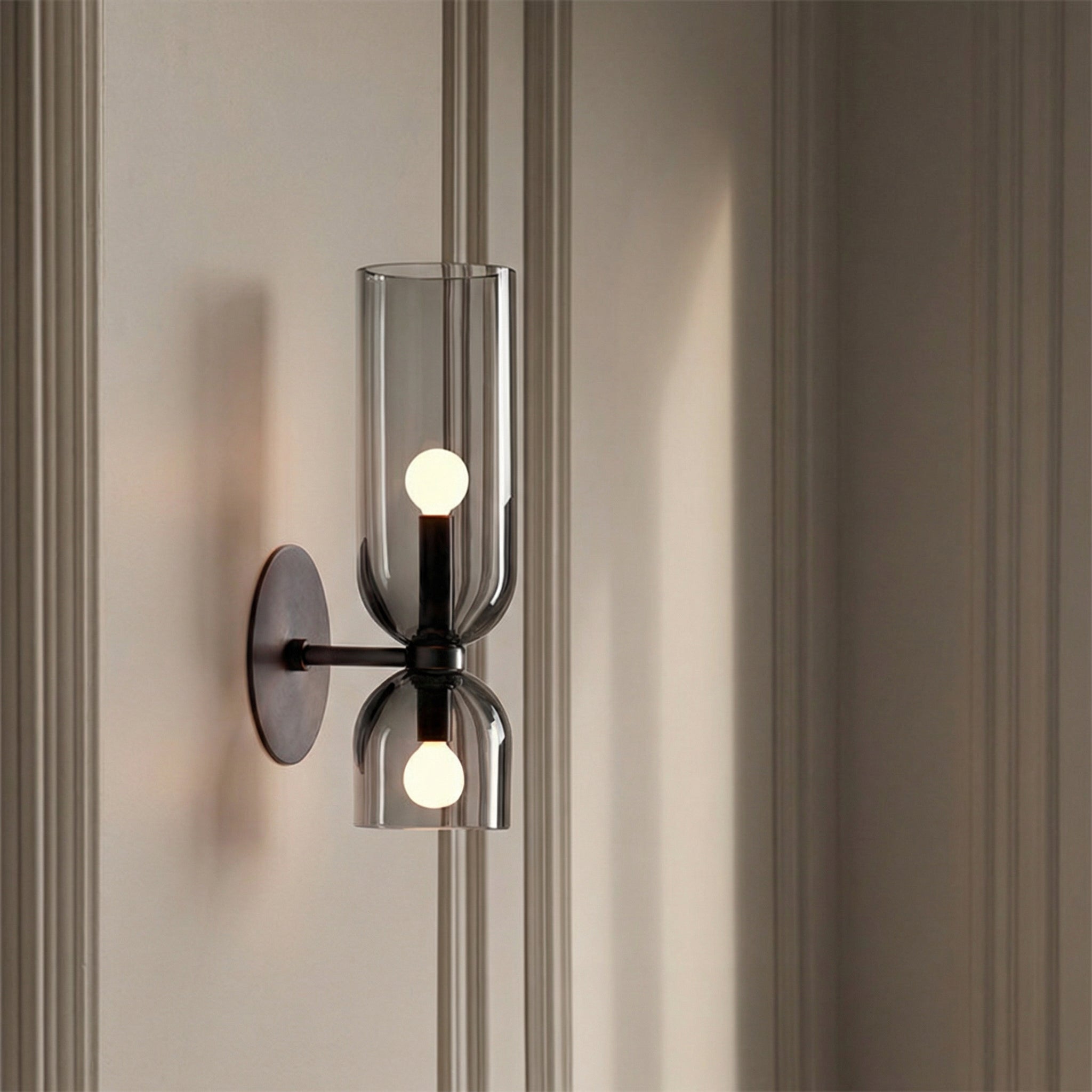 Elegant Glass Wall Sconce Lighting with Soft LED Glow | Modern Design for Dining Rooms and Bars