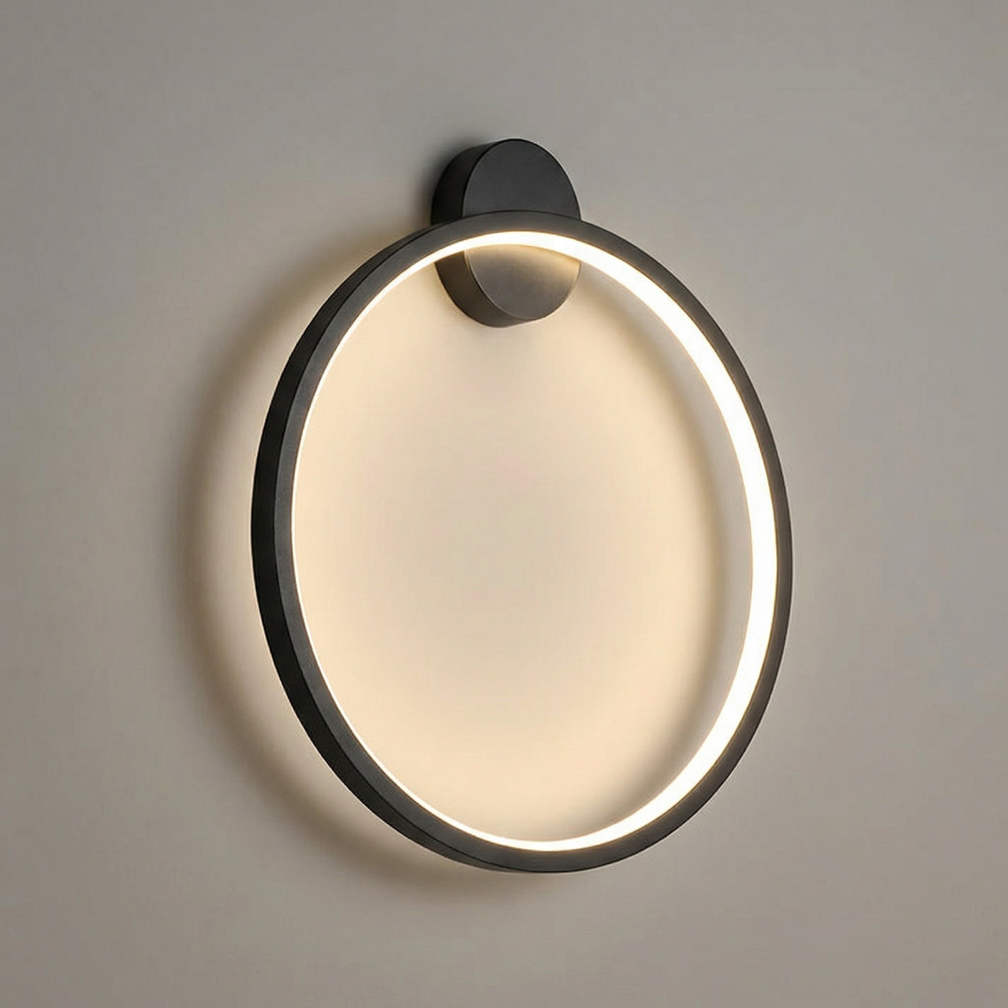 Scandinavian Wall Lamp | Modern LED Ring Sconce with Ambient Glow | Stylish Lighting for Home Decor