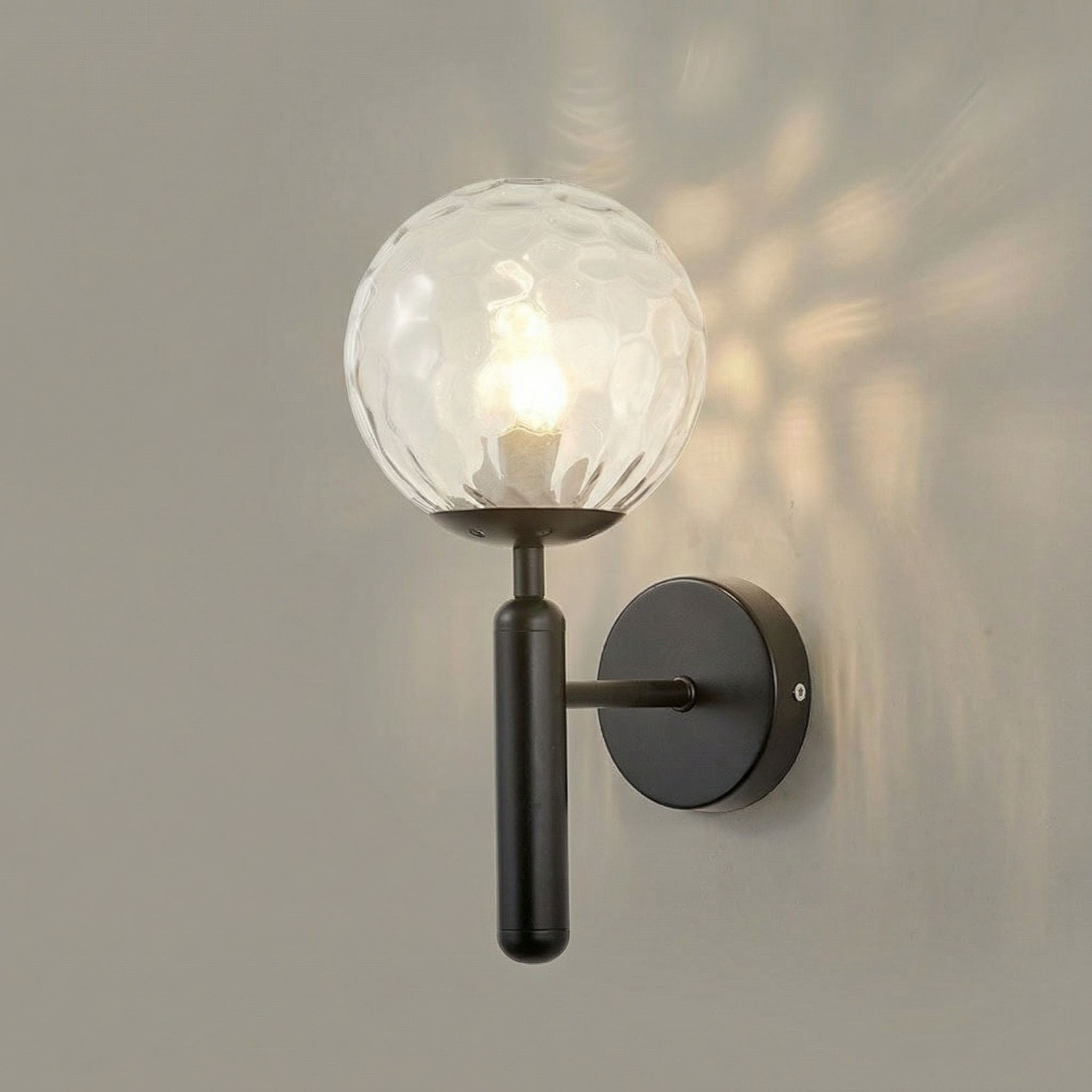 Scandinavian Sphere Wall Sconce with LED Compatibility | Modern Design for Cozy Ambiance