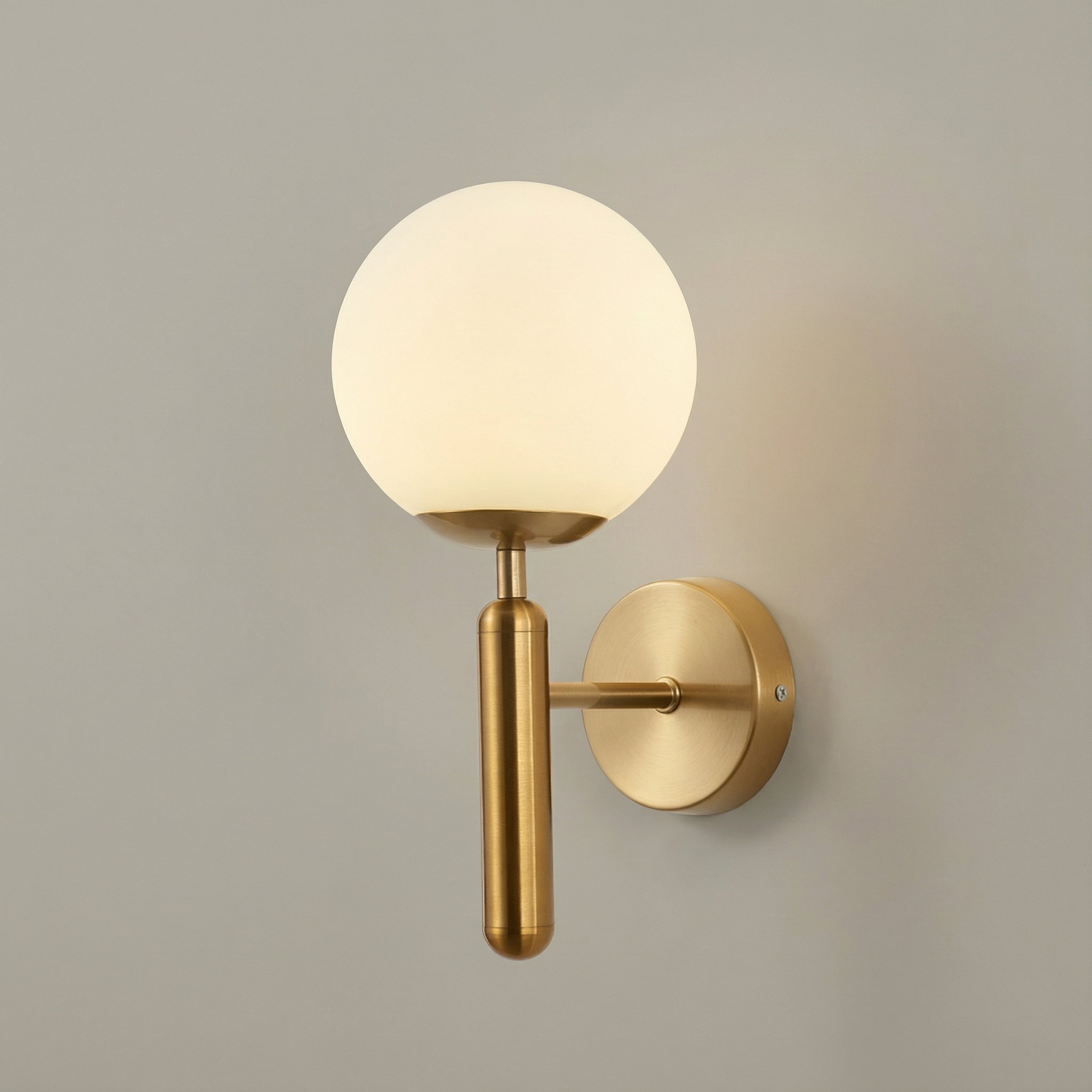 Scandinavian Sphere Wall Sconce with LED Compatibility | Modern Design for Cozy Ambiance
