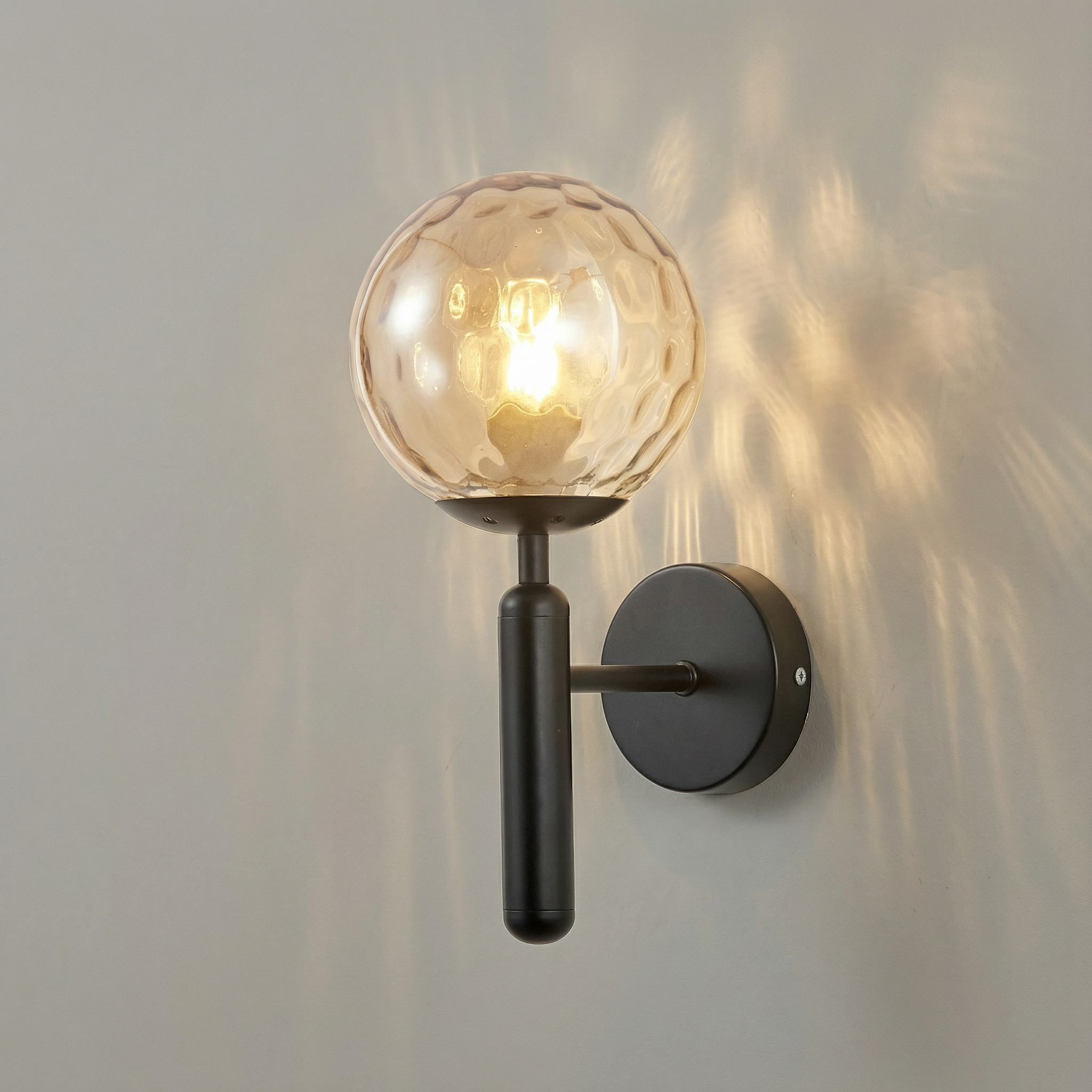 Scandinavian Sphere Wall Sconce with LED Compatibility | Modern Design for Cozy Ambiance