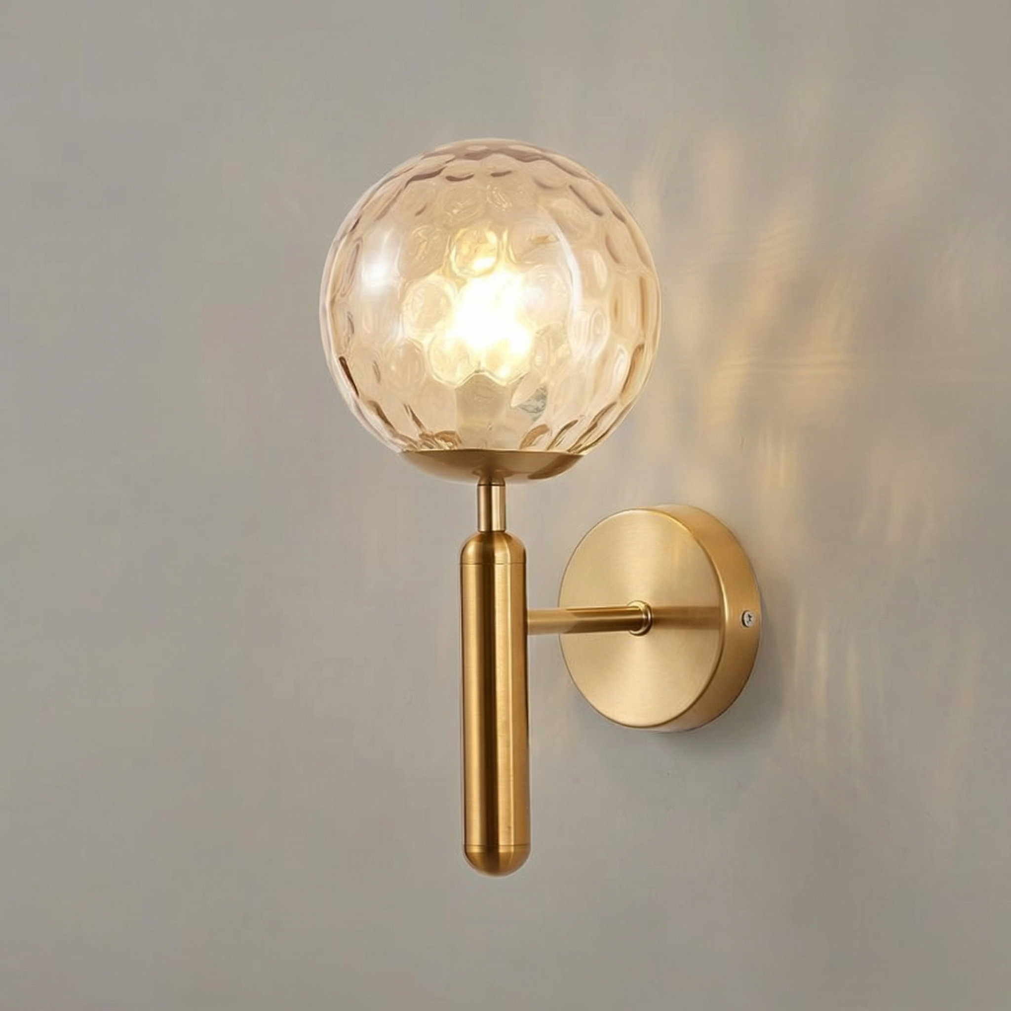 Scandinavian Sphere Wall Sconce with LED Compatibility | Modern Design for Cozy Ambiance