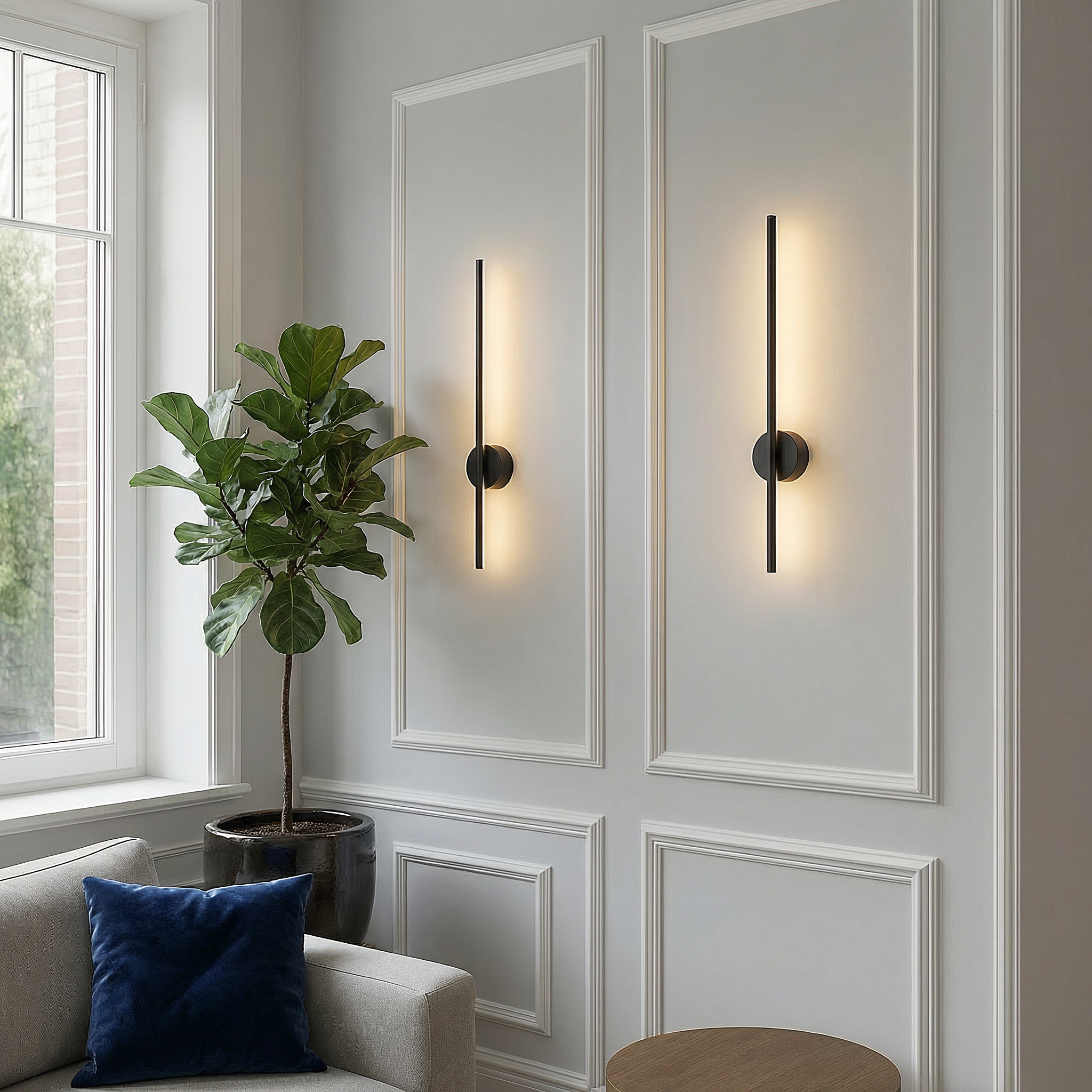 Contemporary Wall Light | Minimalist Iron & Acrylic Sconce with LED Bulbs | Modern Design for Stylish Ambiance