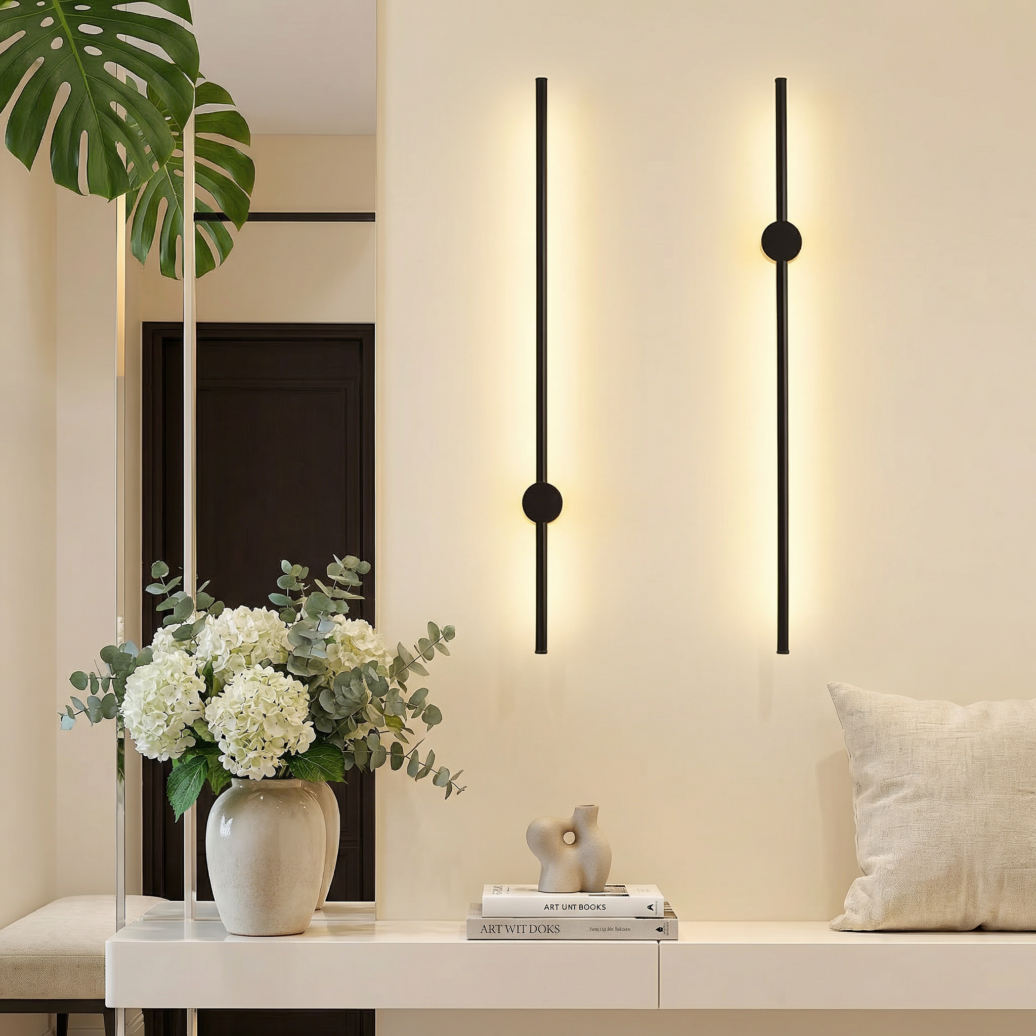 Contemporary Wall Light | Minimalist Iron & Acrylic Sconce with LED Bulbs | Modern Design for Stylish Ambiance