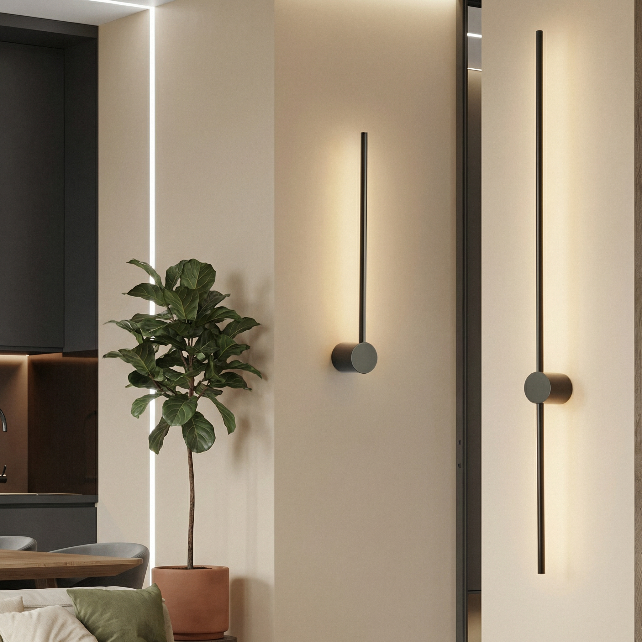 Contemporary Wall Light | Minimalist Iron & Acrylic Sconce with LED Bulbs | Modern Design for Stylish Ambiance