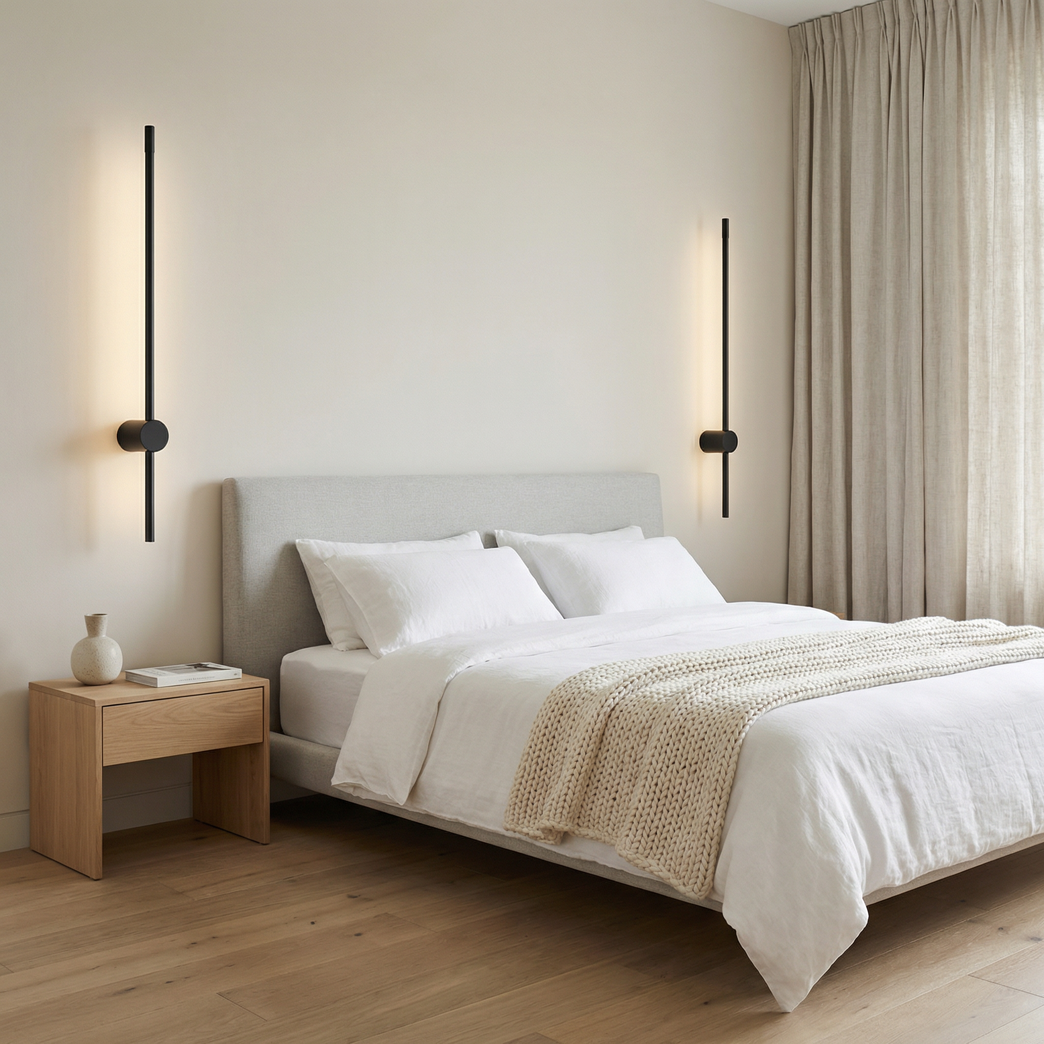 Contemporary Wall Light | Minimalist Iron & Acrylic Sconce with LED Bulbs | Modern Design for Stylish Ambiance