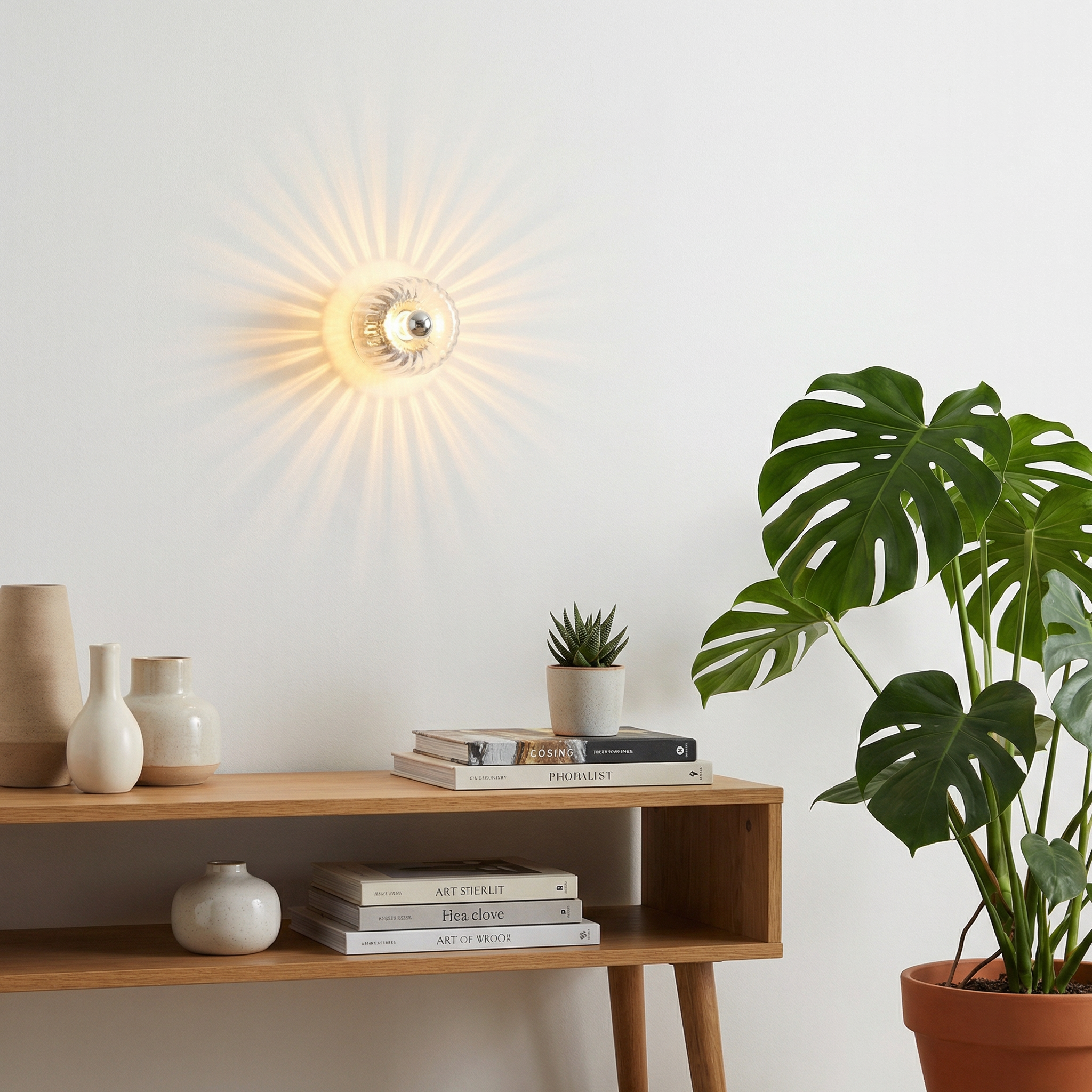 Contemporary Wall Light | Sculptural Glass Design with Soft LED Illumination | Elegant Wall Sconce for Modern Spaces