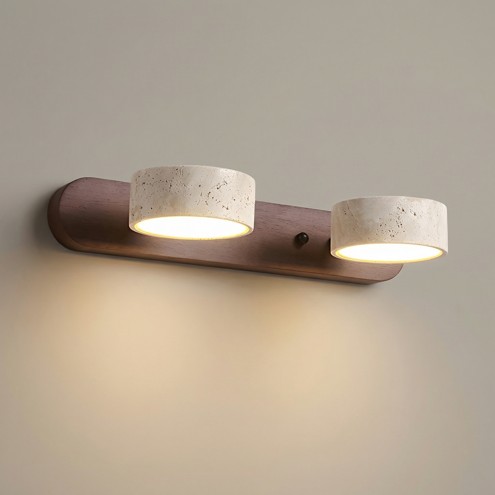 Duo Wall Light | Elegant Bathroom Wall Sconce with Integrated LED | Stylish Lighting for Home Decor