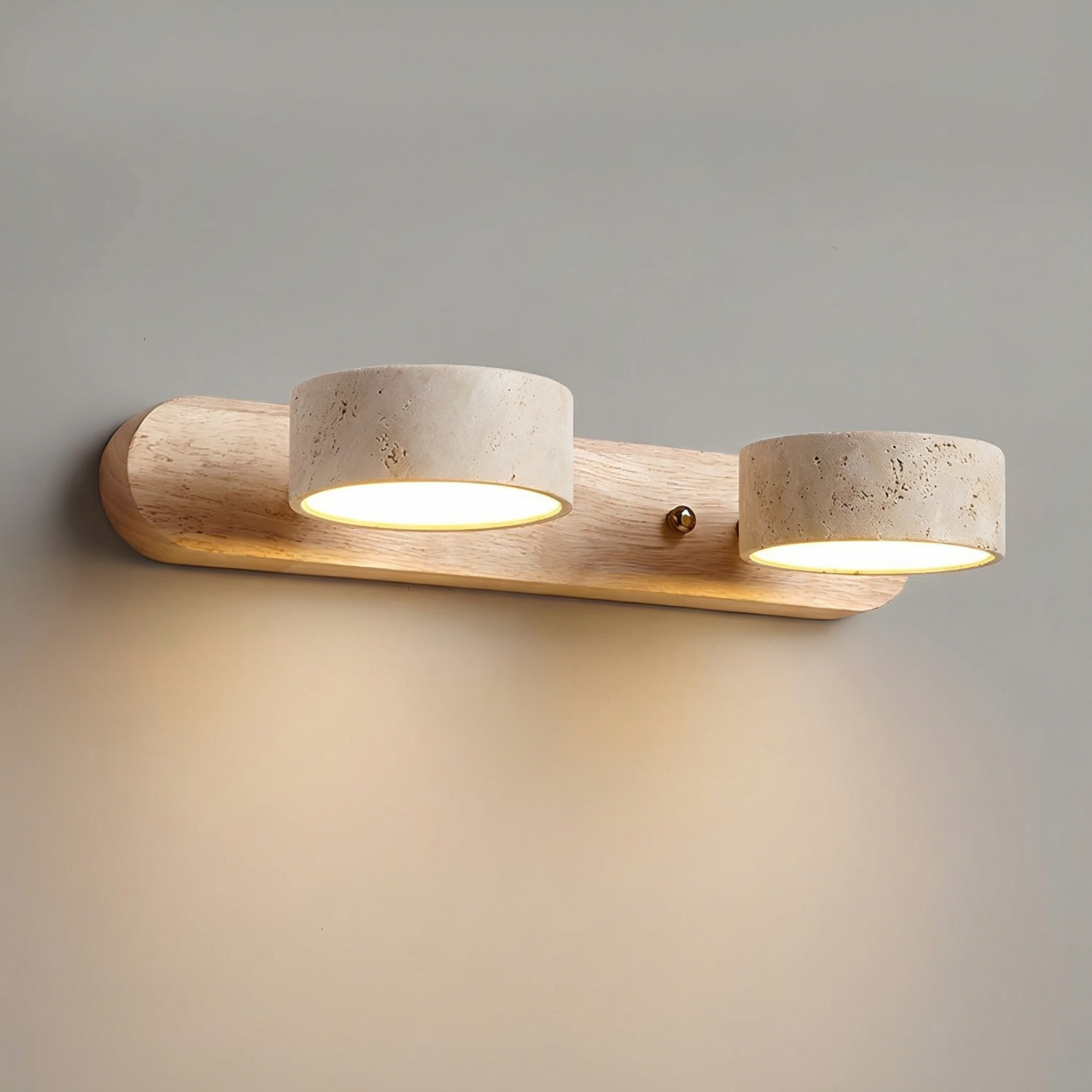 Duo Wall Light | Elegant Bathroom Wall Sconce with Integrated LED | Stylish Lighting for Home Decor