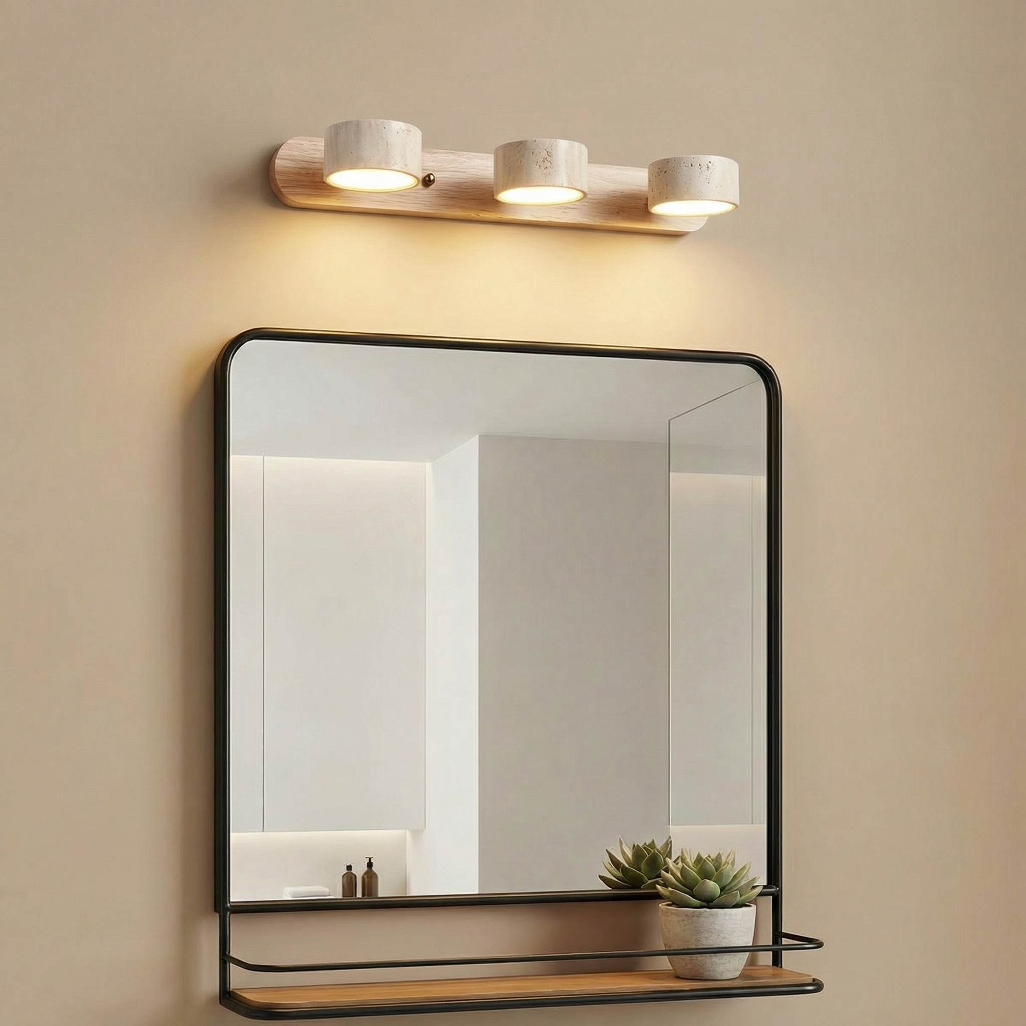 Duo Wall Light | Elegant Bathroom Wall Sconce with Integrated LED | Stylish Lighting for Home Decor