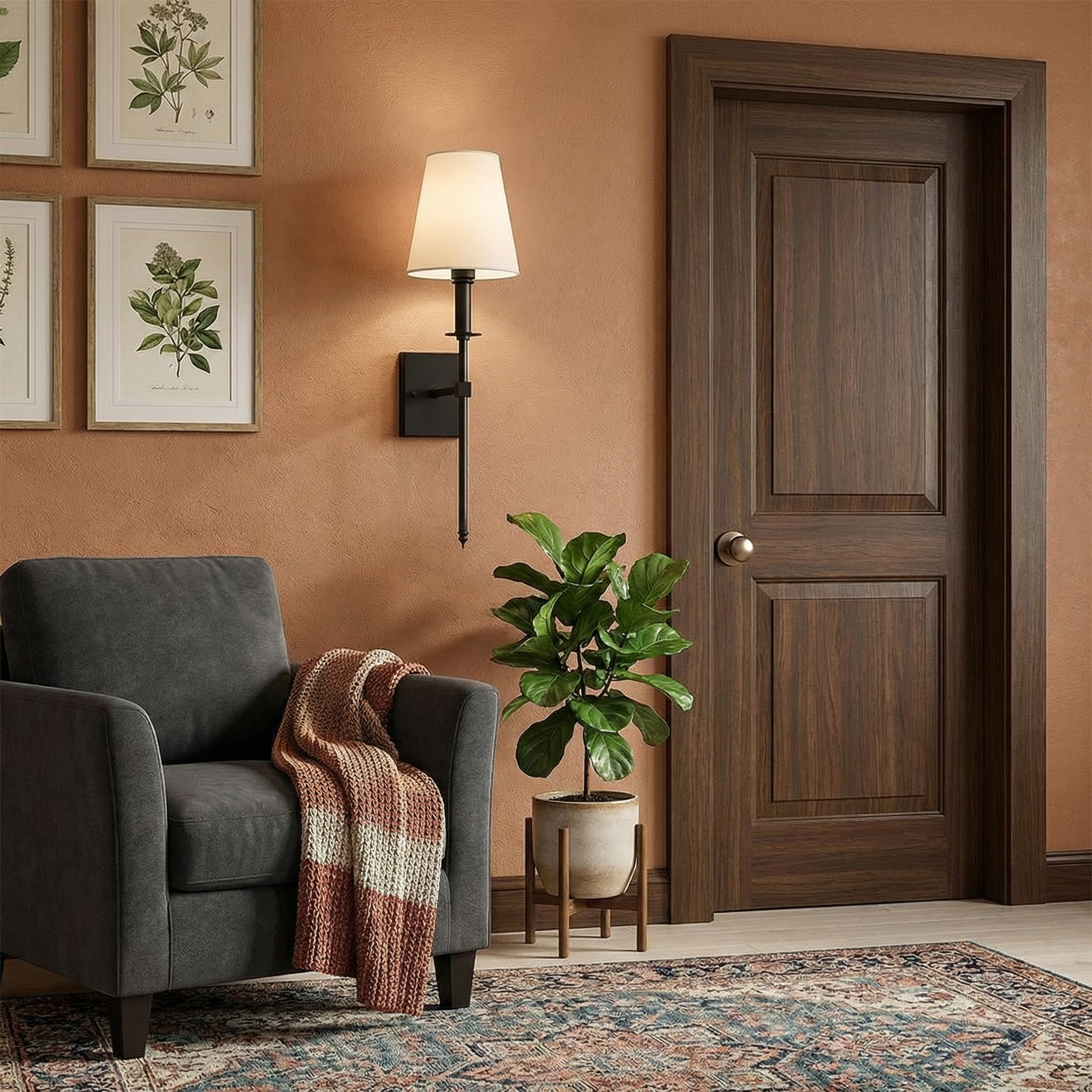 Modern Minimalist | Wall Light Sconce with LED Bulbs | Elegant Design for Cozy Ambiance