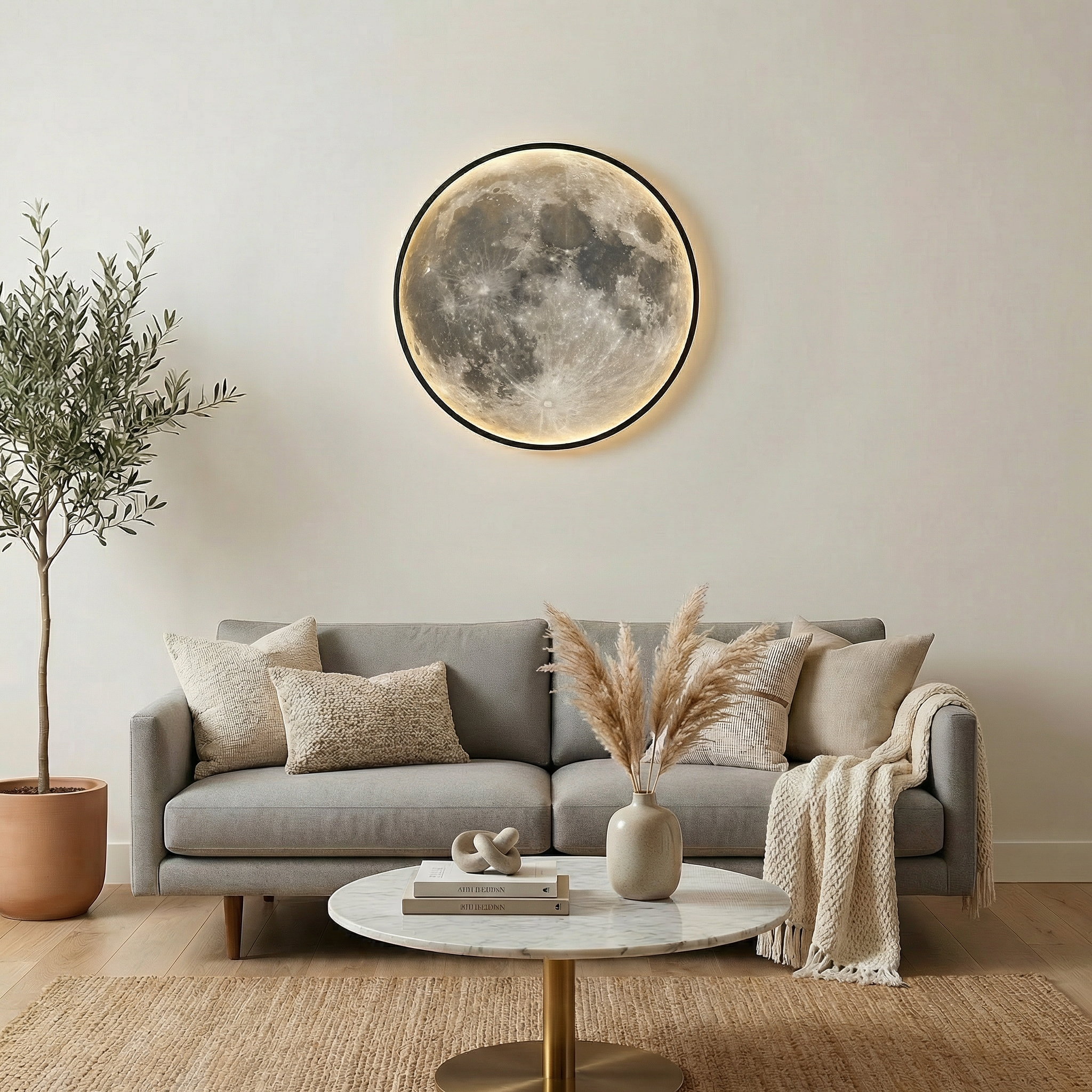 Celestial Glow | Outdoor Wall Lights with Realistic Lunar Surface