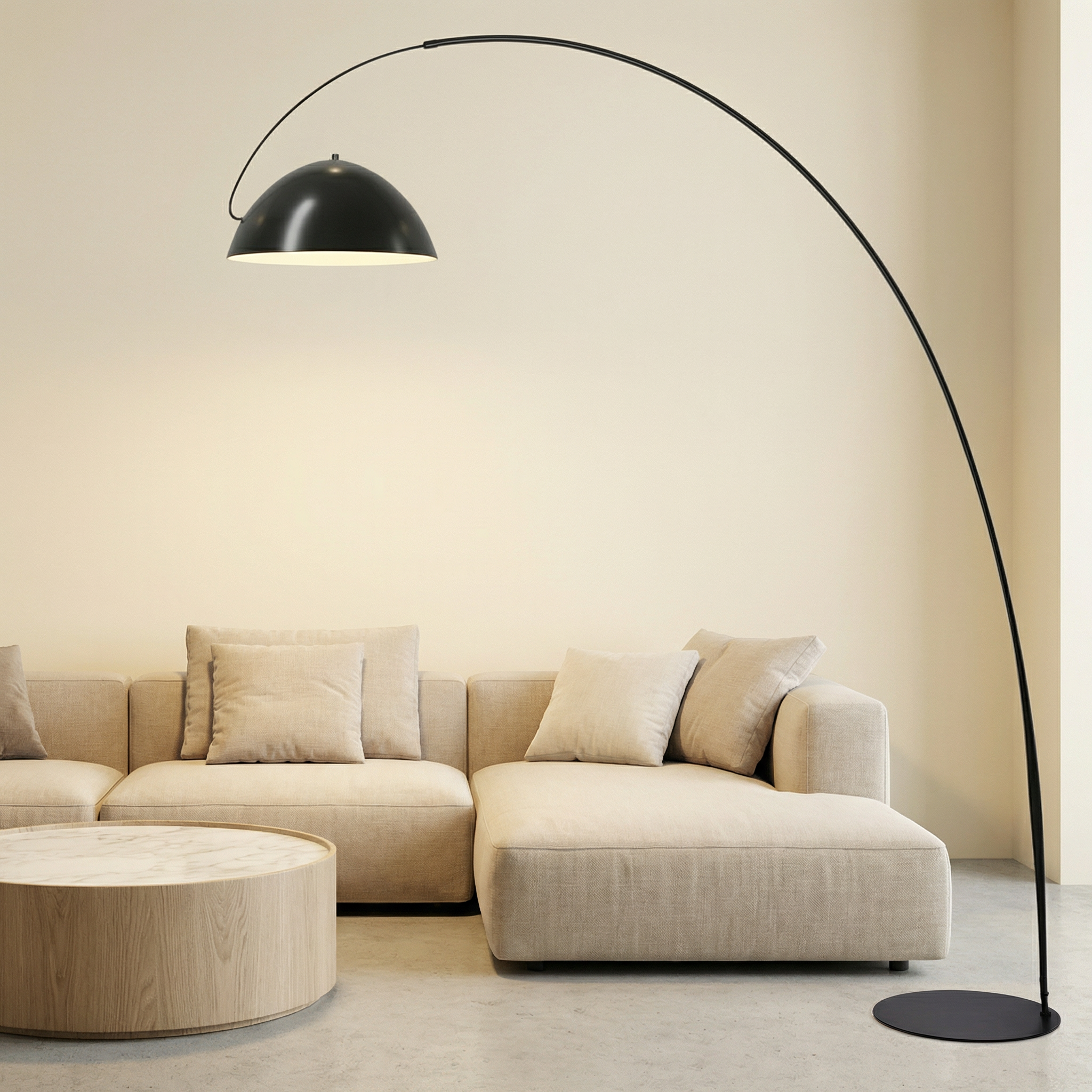 Nordic Elegance | Modern Floor Lamp with Adjustable Height & LED Bulb | Minimalist Design for Living Room Illumination