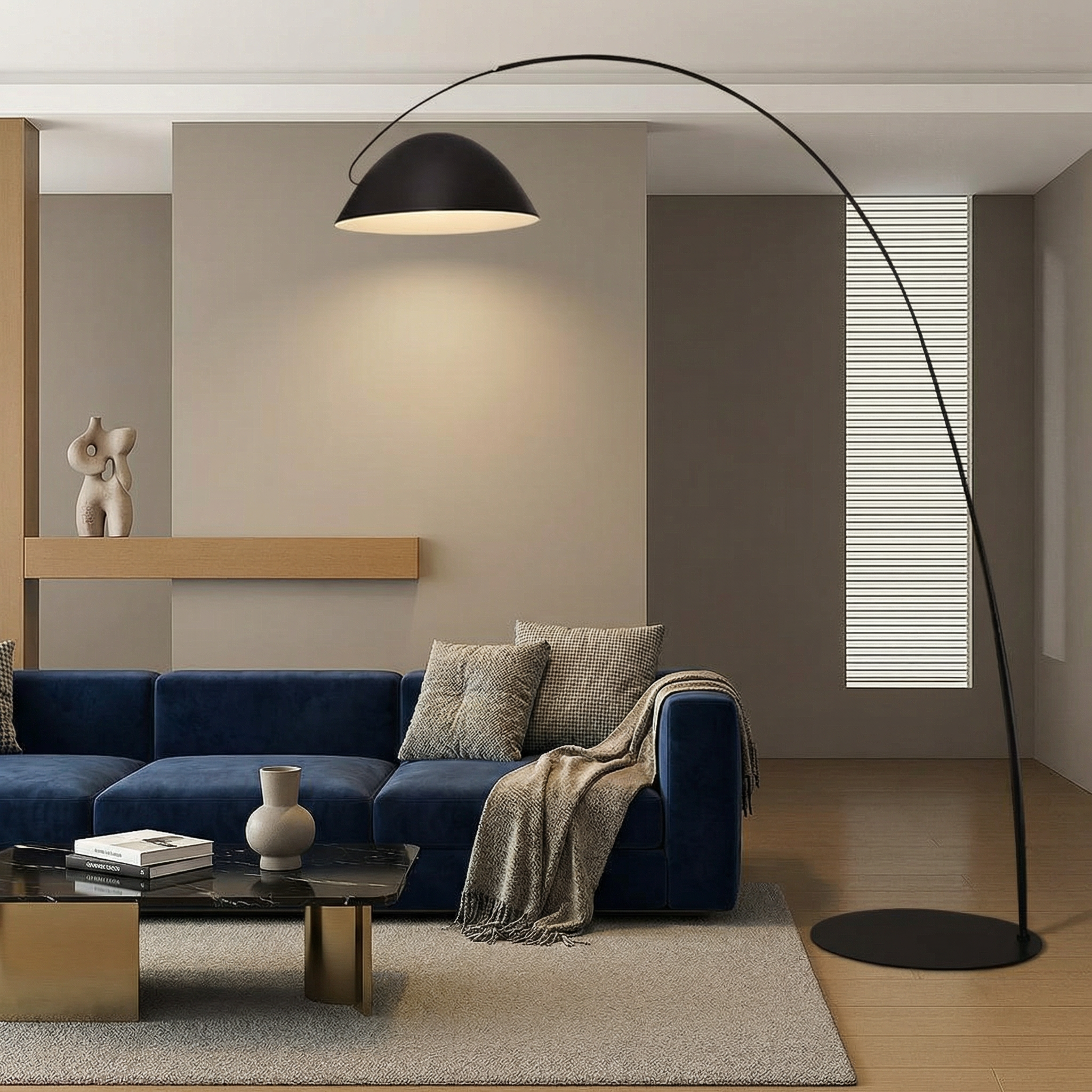 Nordic Elegance | Modern Floor Lamp with Adjustable Height & LED Bulb | Minimalist Design for Living Room Illumination