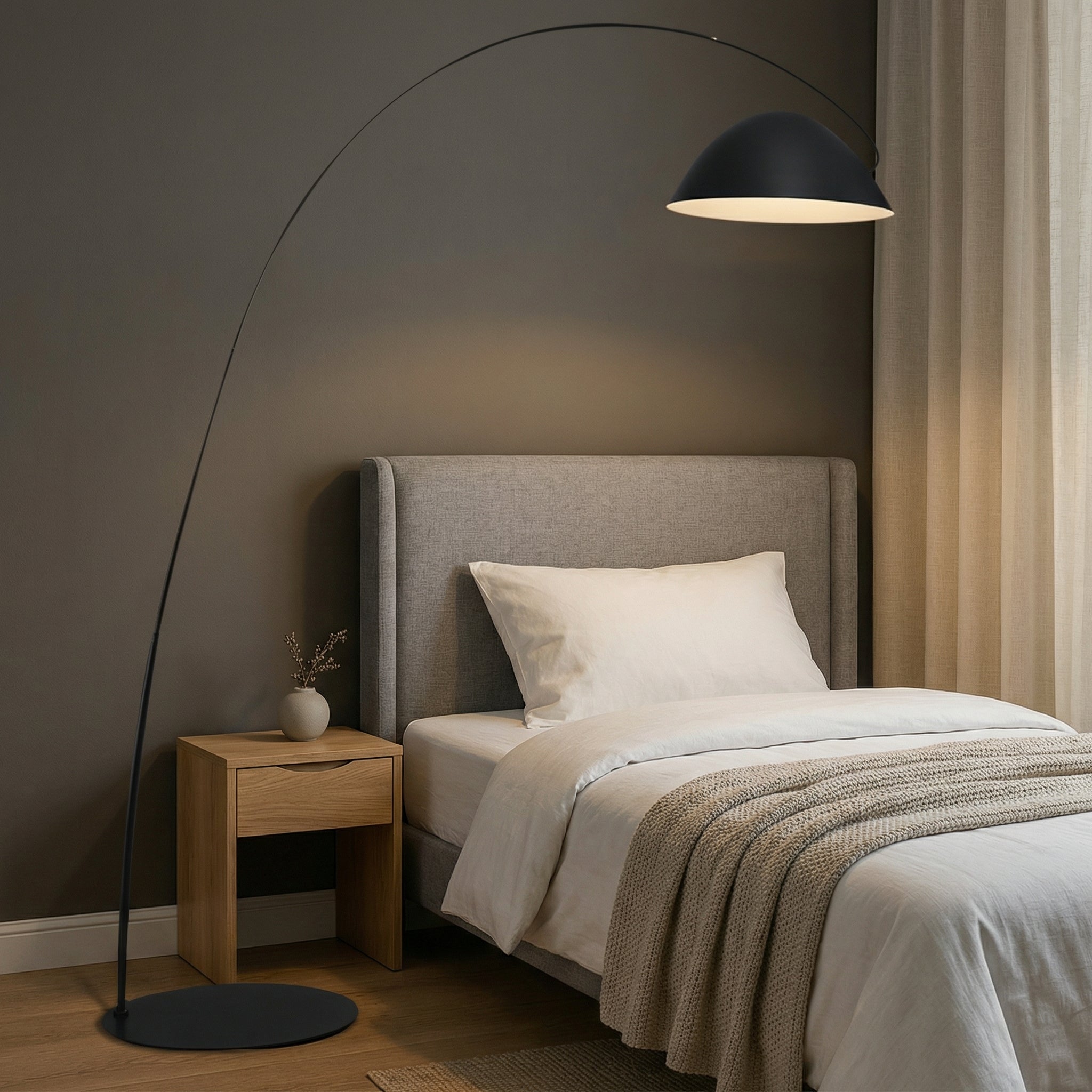 Nordic Elegance | Modern Floor Lamp with Adjustable Height & LED Bulb | Minimalist Design for Living Room Illumination