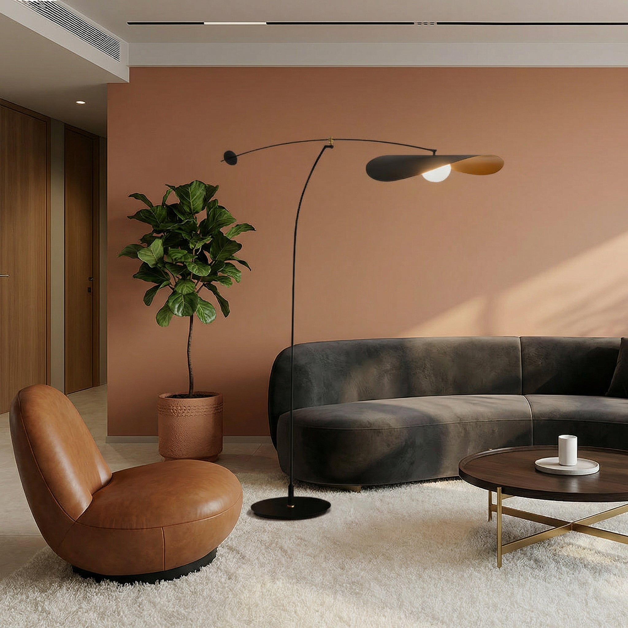 Rida Collection | Modern Floor Lamp with Elegant Bamboo Design | Soft LED Lighting for Tranquil Living Spaces