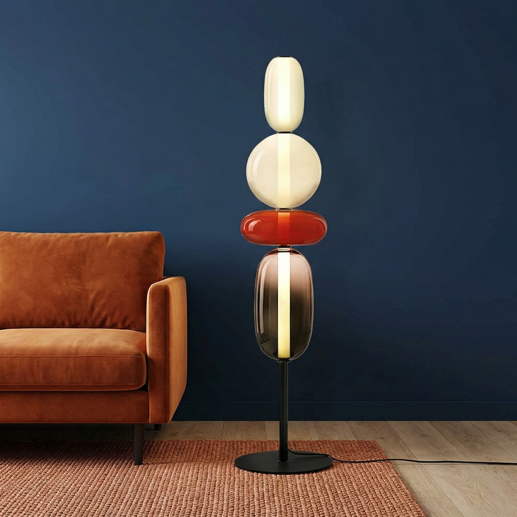 Elegant | Modern Floor Lamp with Sculptural Design & Warm LED Glow | Stylish Lighting for Living Room