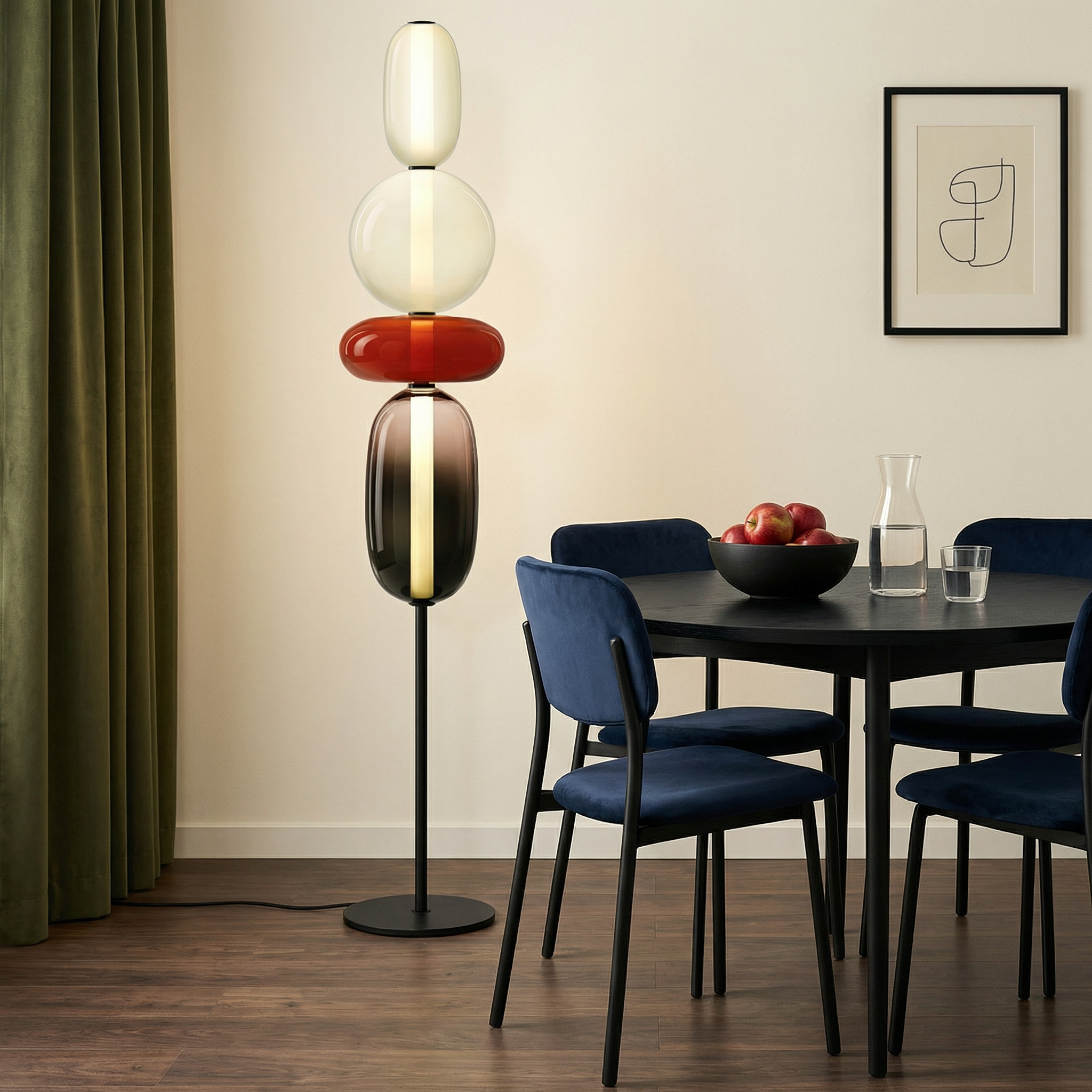 Elegant | Modern Floor Lamp with Sculptural Design & Warm LED Glow | Stylish Lighting for Living Room