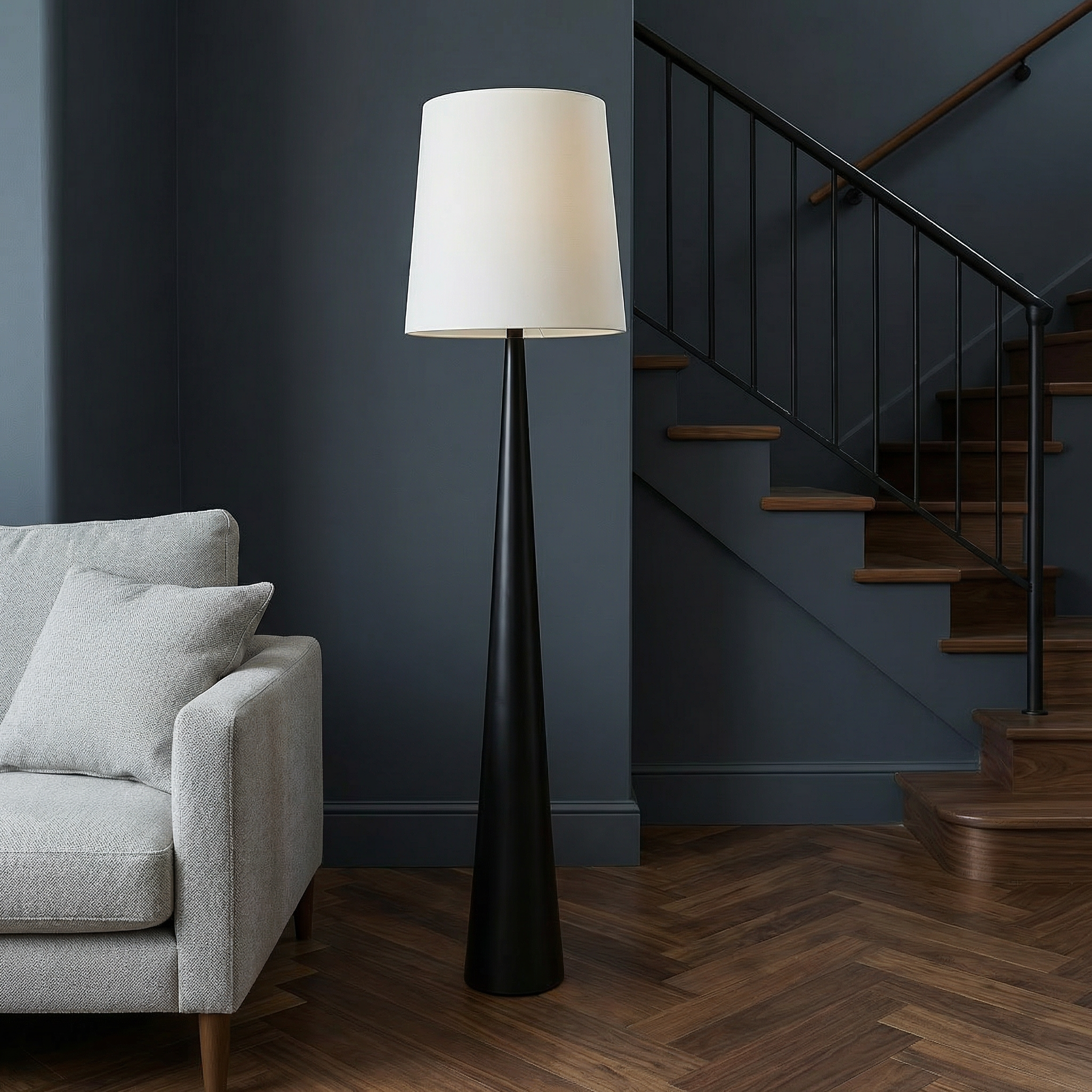 Scandinavian Floor Lamp | Modern Standing Lamp with LED Bulb | Eco-Friendly Design for Cozy Living Room Ambiance